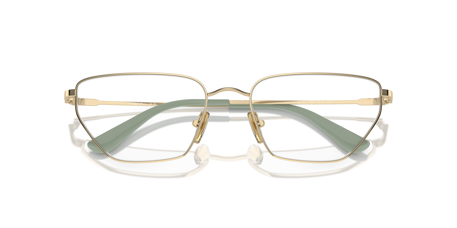 VO4317 Pale Gold MetalEyeglass Frames for Glasses Direct, Closed View