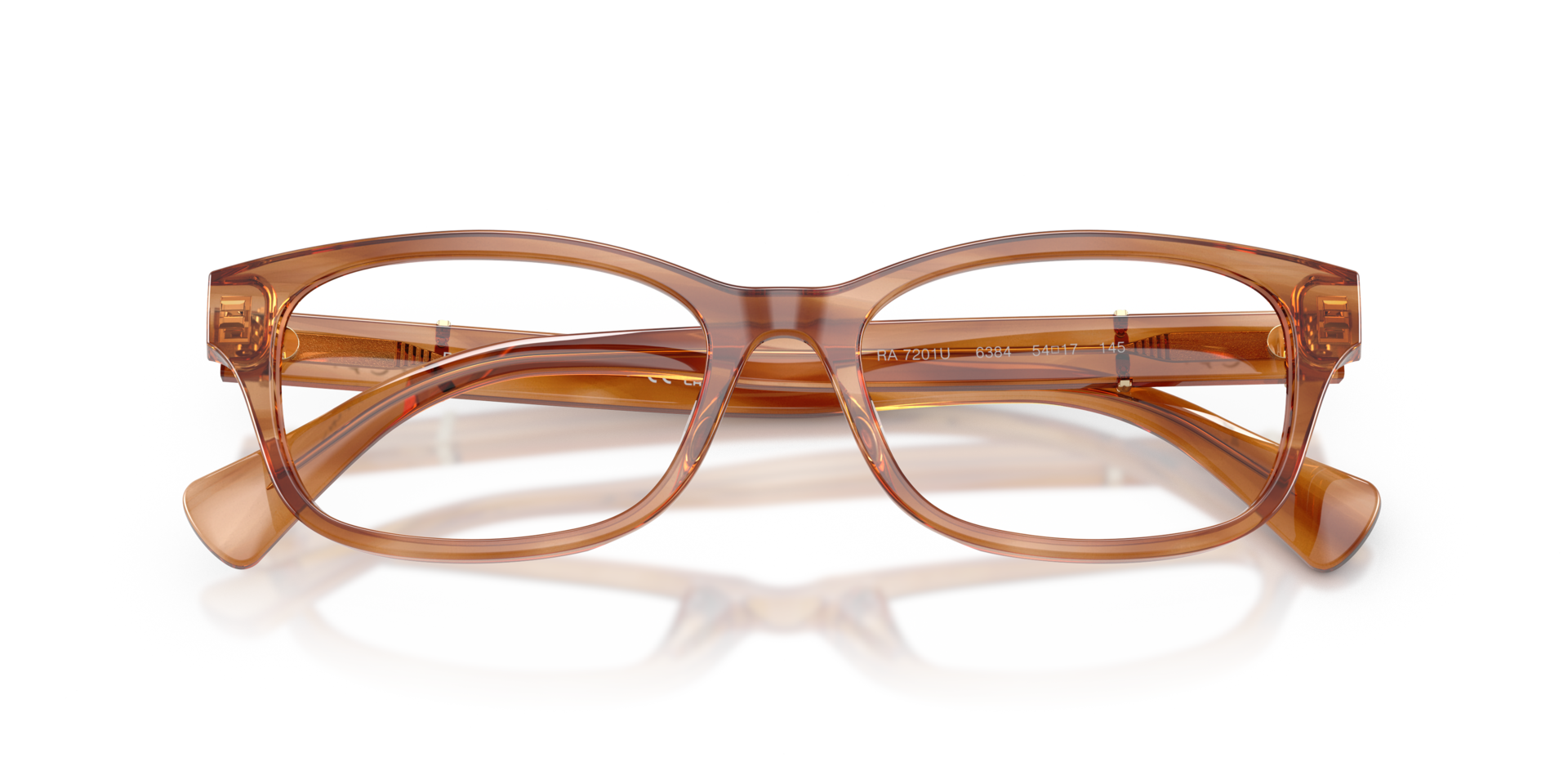 RA7201U Striped Brown AcetateEyeglass Frames for Glasses Direct, Closed View