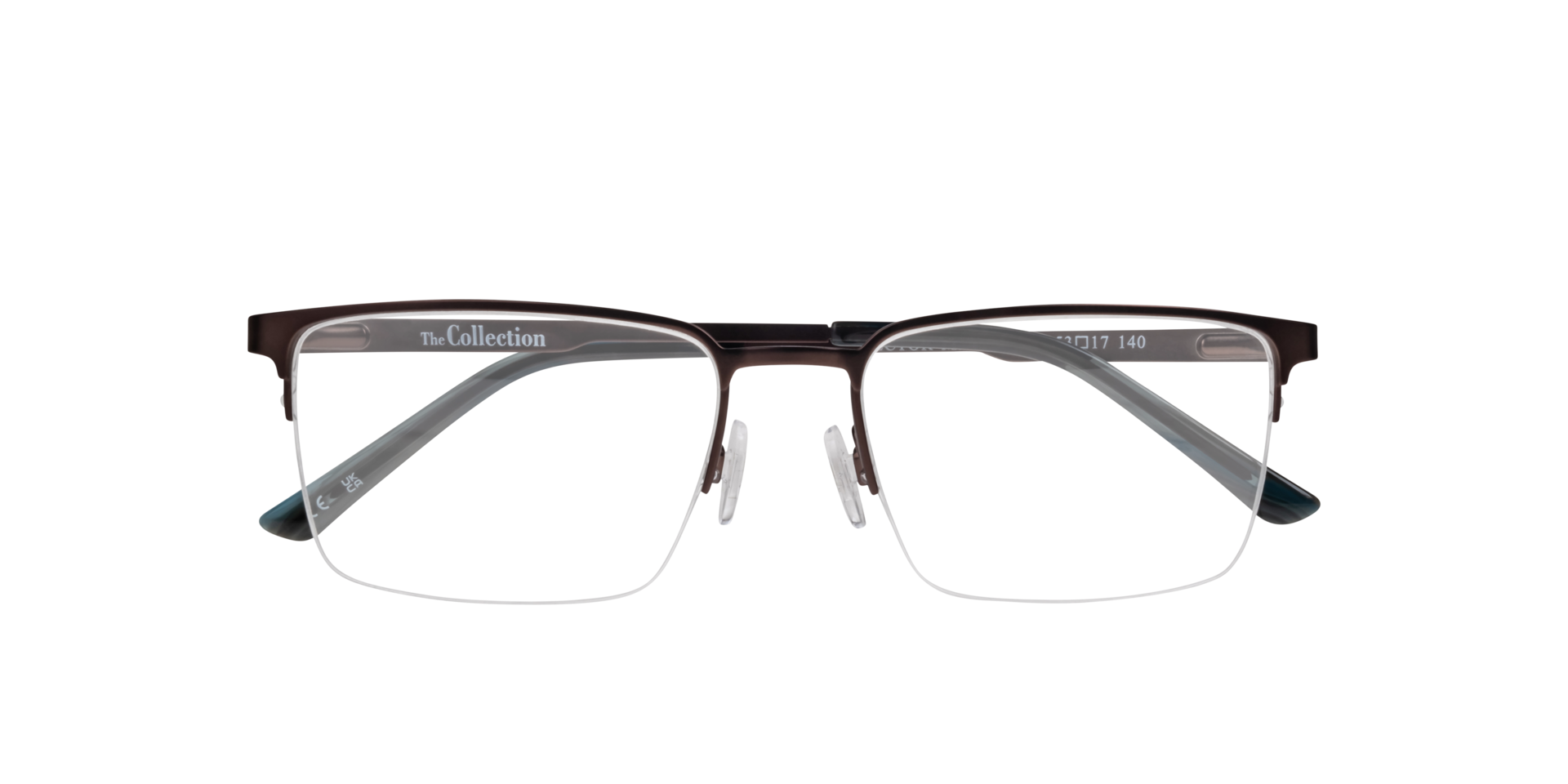 Hector Matte Brown MetalEyeglass Frames for Glasses Direct, Closed View