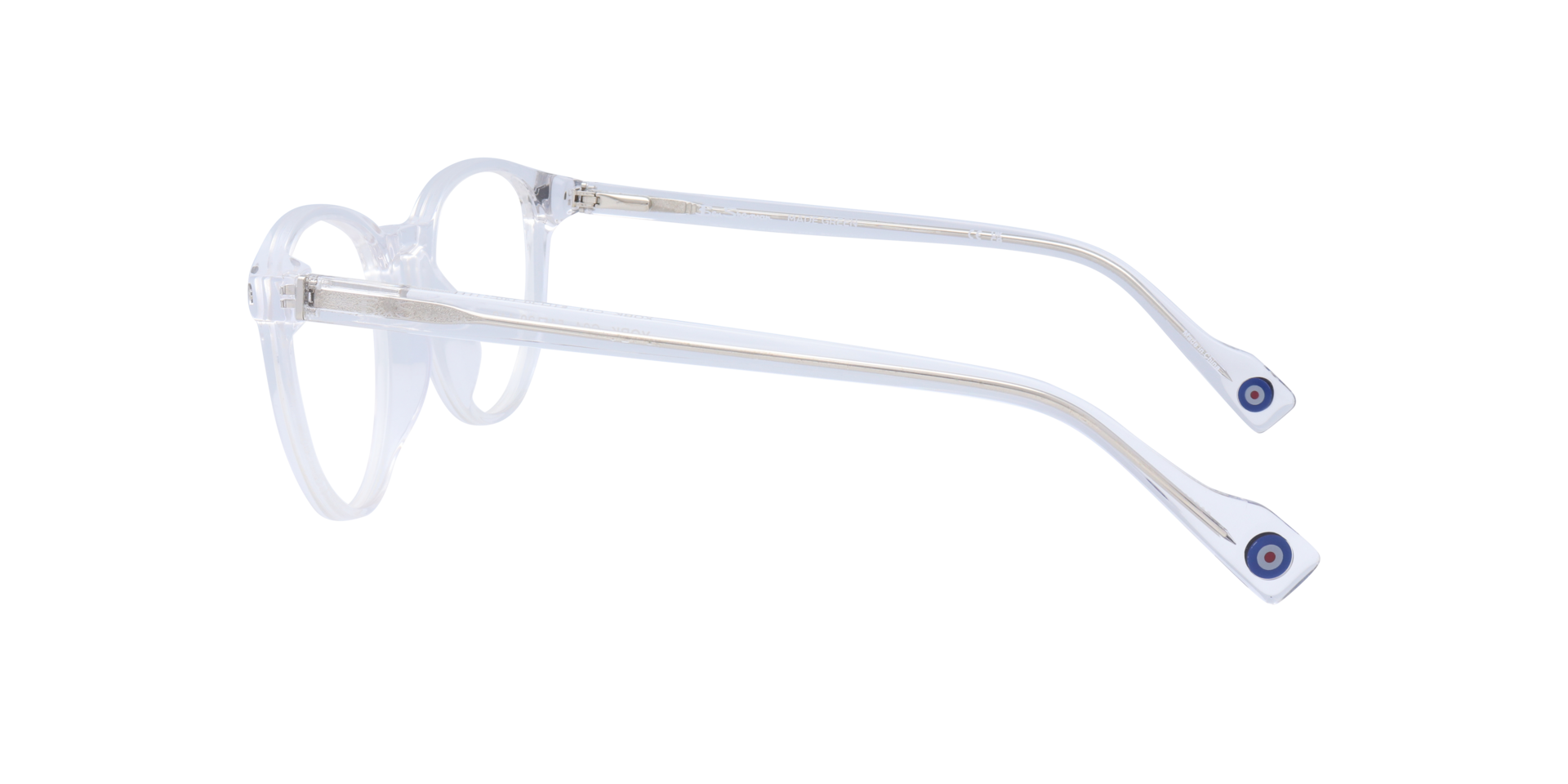 York Clear MetalEyeglass Frames for Glasses Direct, Side View