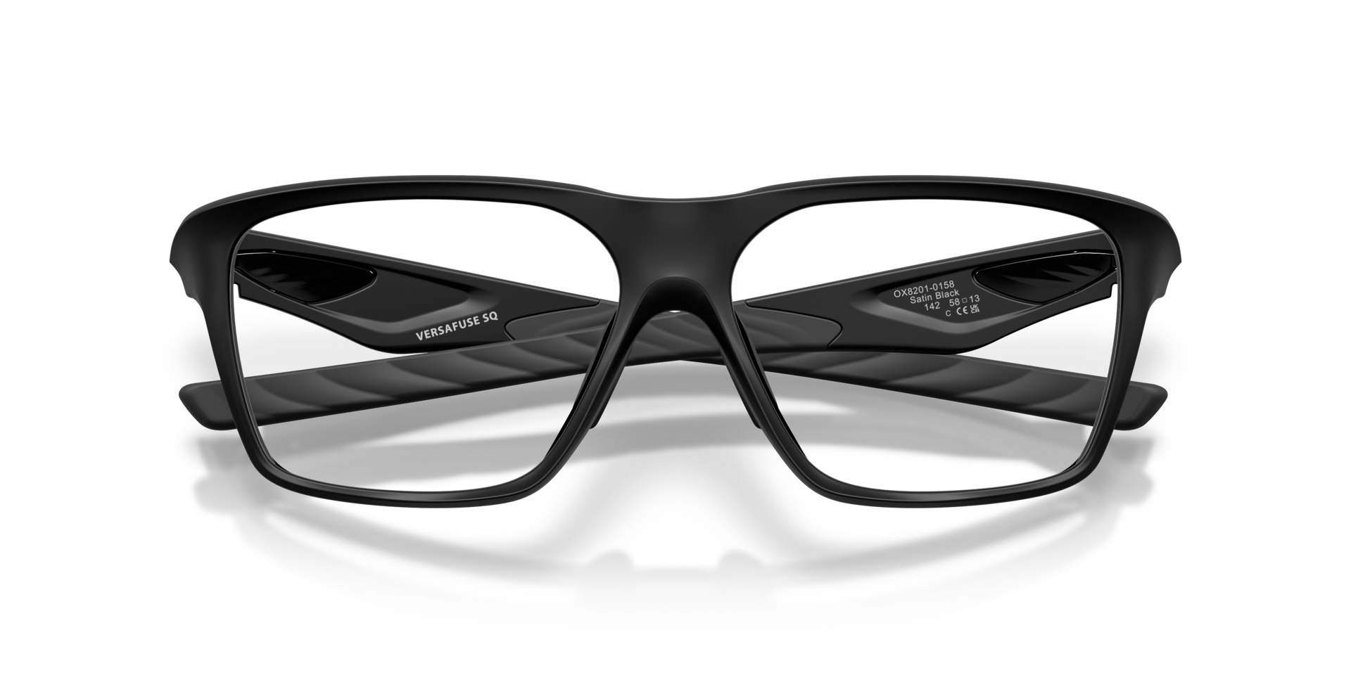 Versafuse SQ Satin Black PlasticEyeglass Frames for Glasses Direct, Closed View