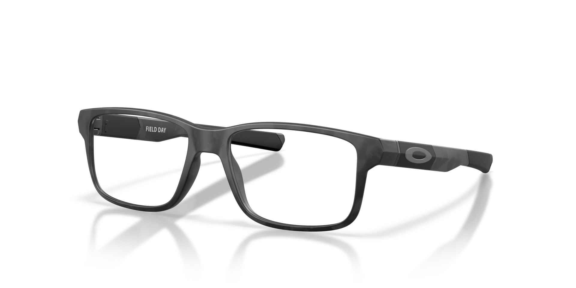 Field Day (Youth Fit) Satin Black Camo PlasticEyeglass Frames for Glasses Direct, Angle View