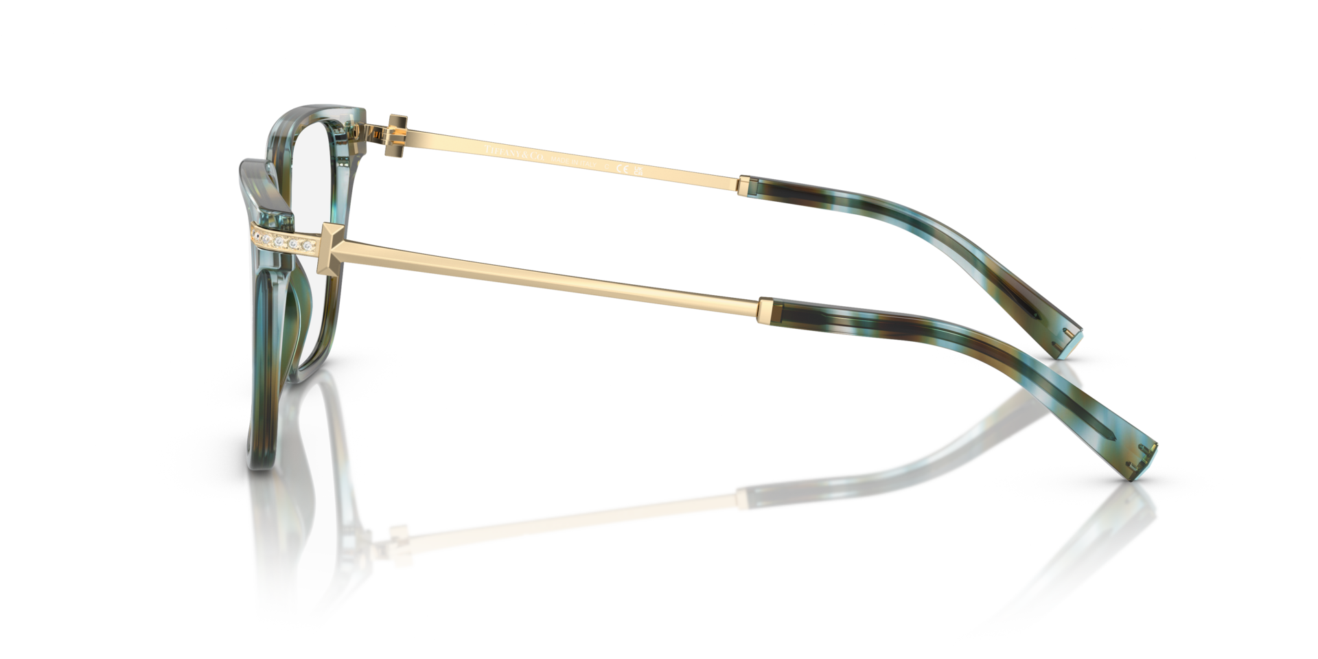 TF2234B Ocean Turquoise AcetateEyeglass Frames for Glasses Direct, Side View
