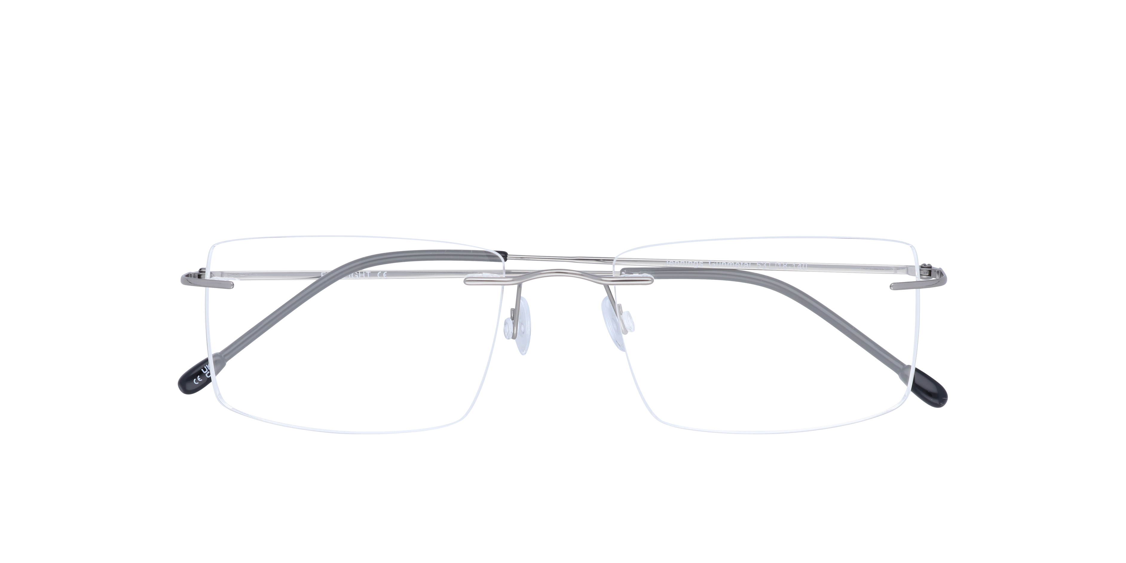 Jennings Gunmetal MetalEyeglass Frames for Glasses Direct, Closed View