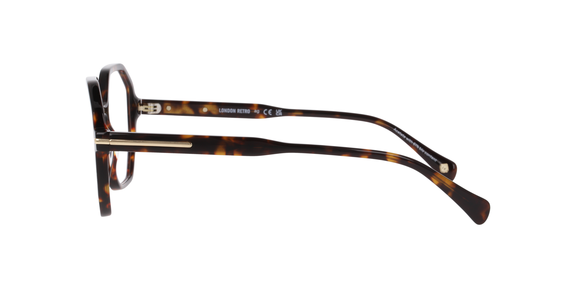 New Barnet Havana Brown AcetateEyeglass Frames for Glasses Direct, Side View