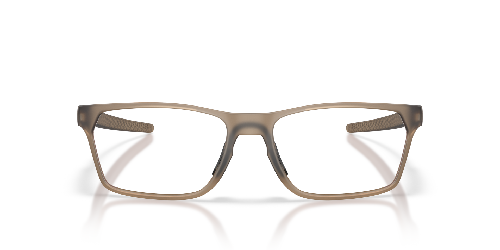 Hex Jector Obscura Collection Matte Brown Smoke PlasticEyeglass Frames for Glasses Direct, Front View