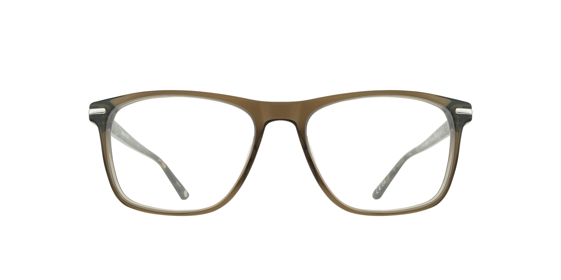 Leyton Khaki & Havana AcetateEyeglass Frames for Glasses Direct, Front View