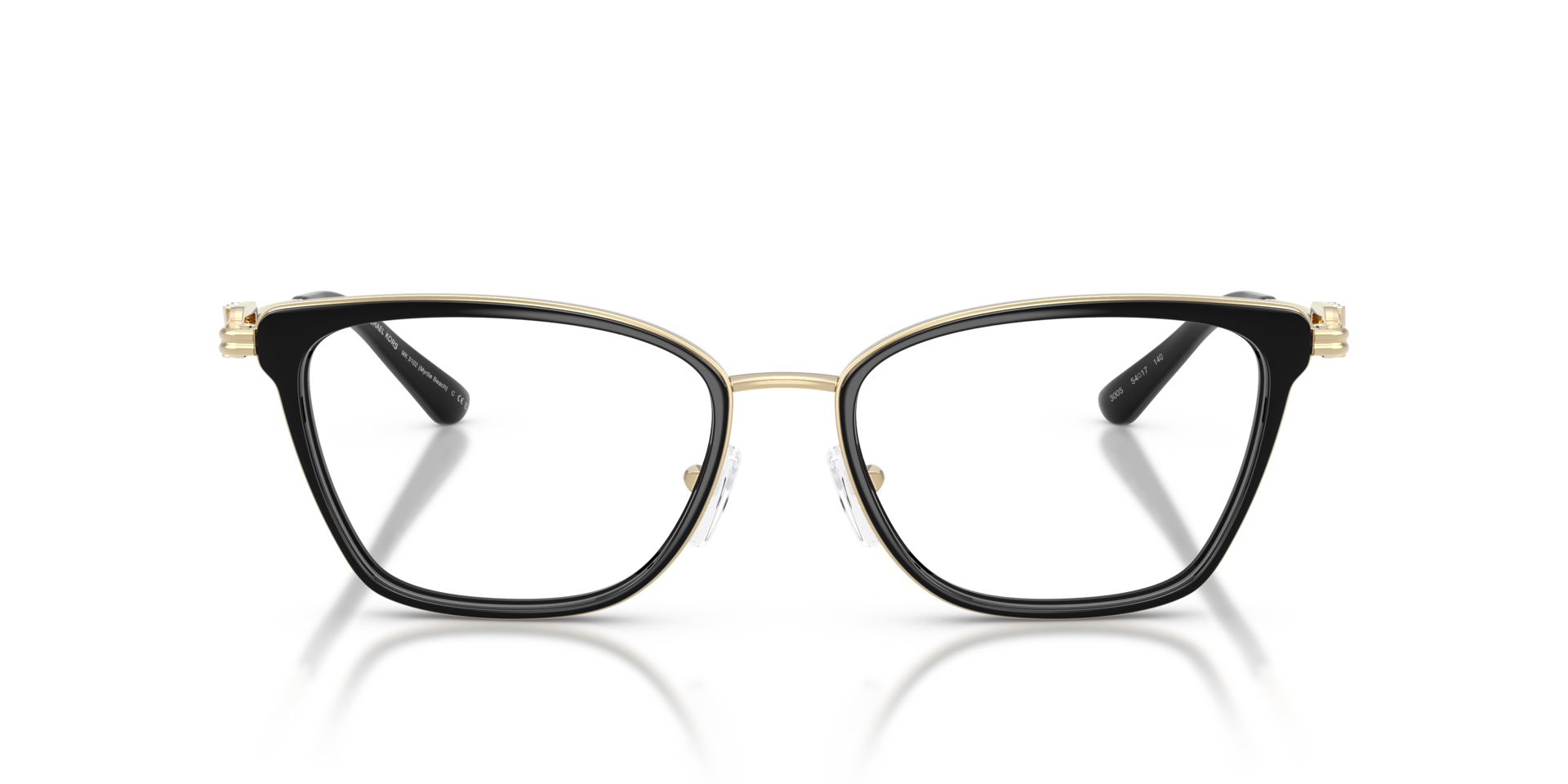 MK3102 Black MetalEyeglass Frames for Glasses Direct, Front View