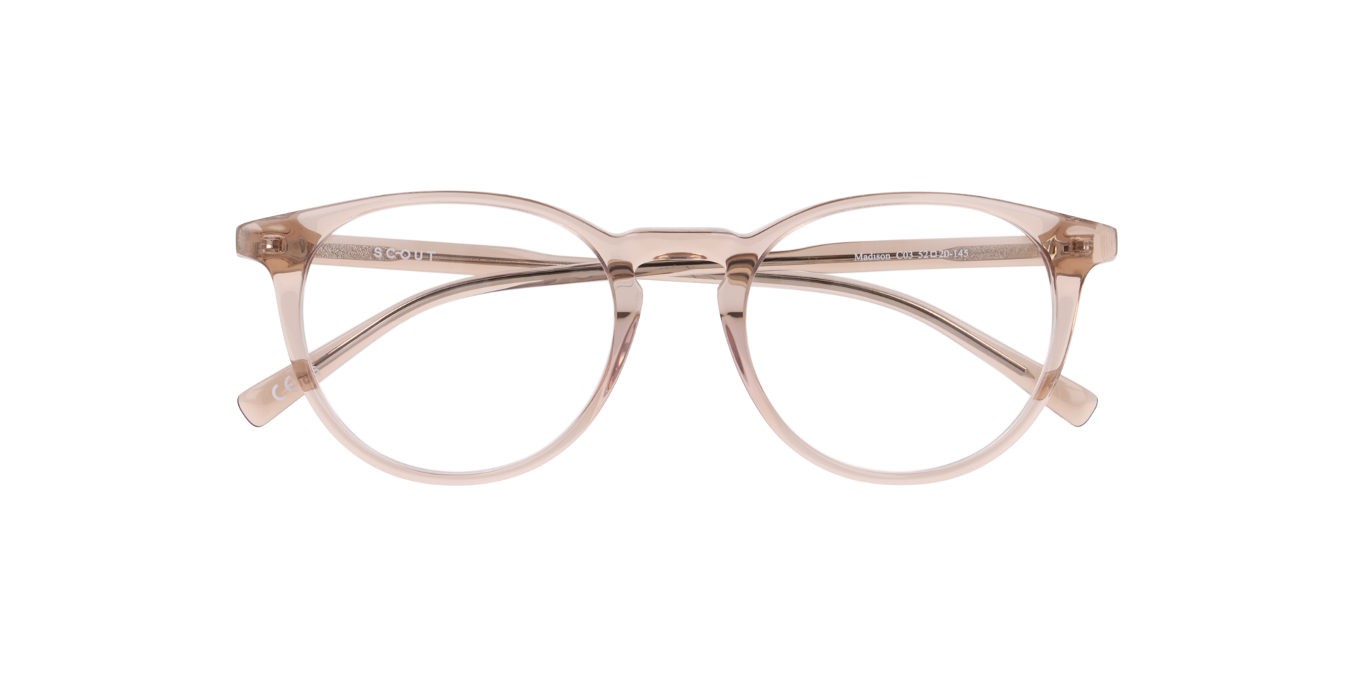 Madison Crystal Nude AcetateEyeglass Frames for Glasses Direct, Closed View