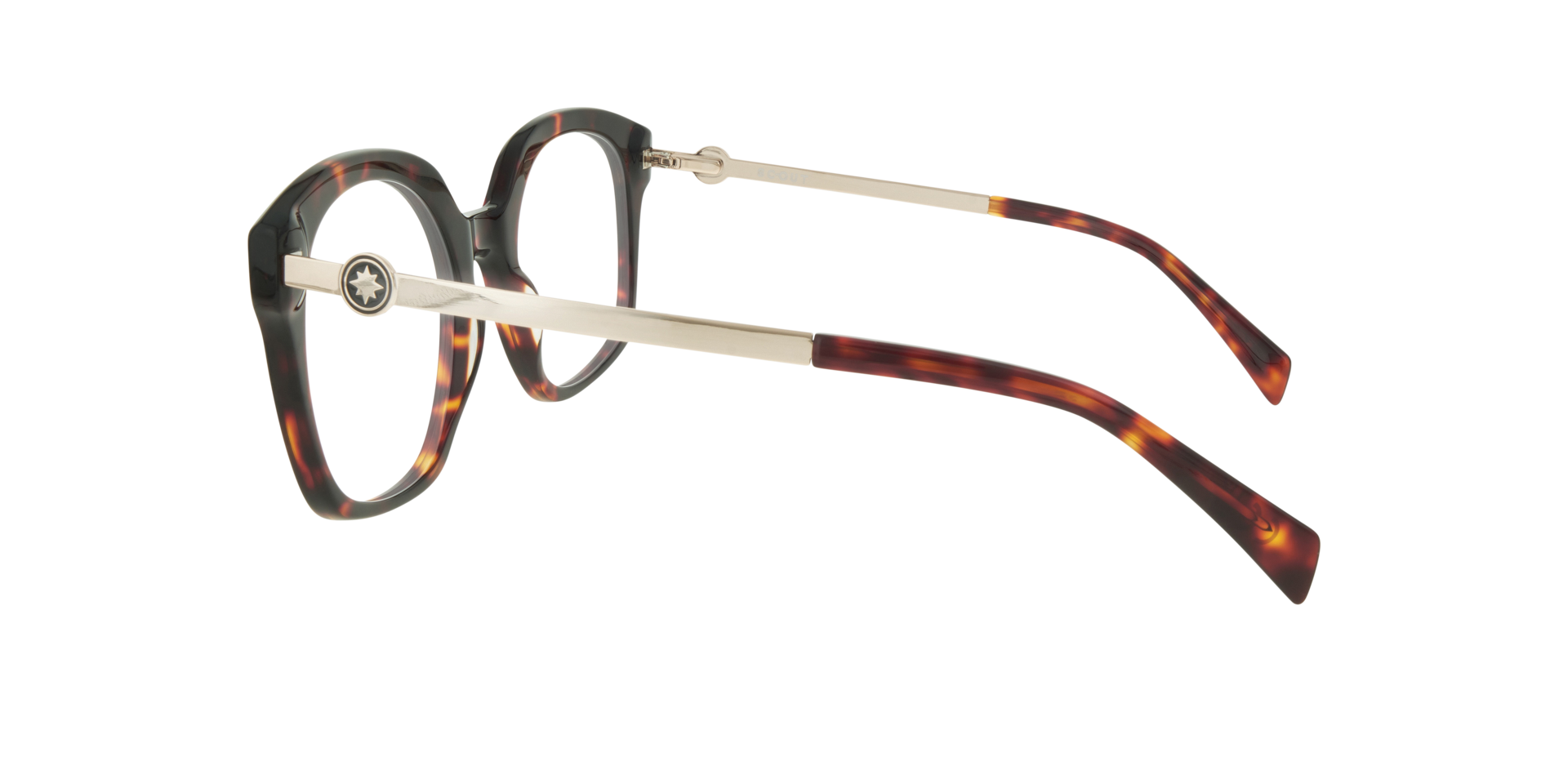 Keira Havana & Gold AcetateEyeglass Frames for Glasses Direct, Side View