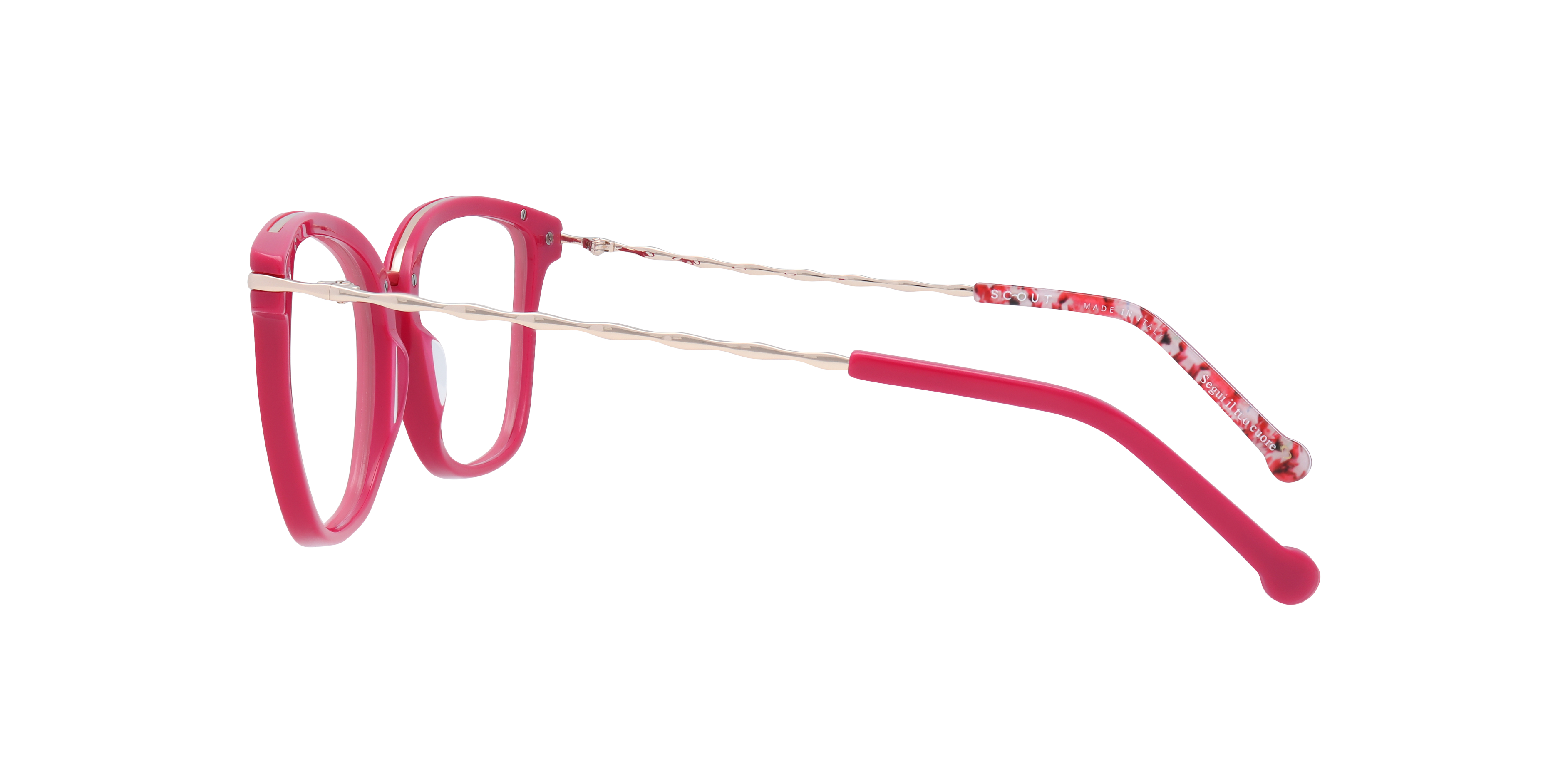 Giunone Cherry AcetateSunglass Frames for Glasses Direct, Side View