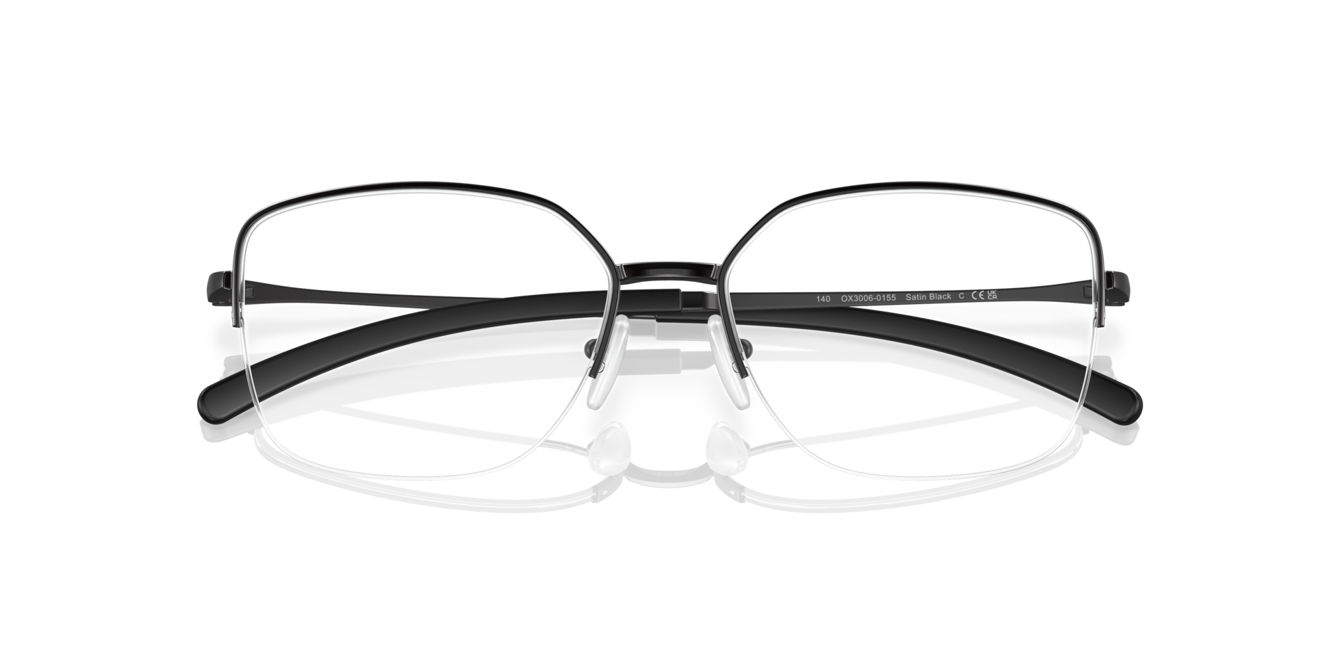 Moonglow Satin Black MetalEyeglass Frames for Glasses Direct, Closed View