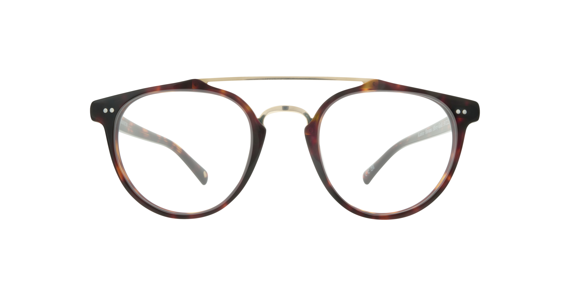 Keaton Havana & Shiny Gold AcetateEyeglass Frames for Glasses Direct, Front View