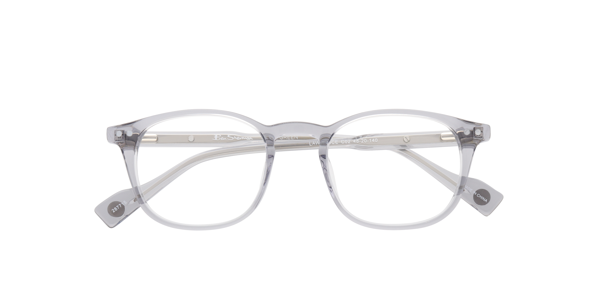 Lawrence Grey AcetateEyeglass Frames for Glasses Direct, Closed View