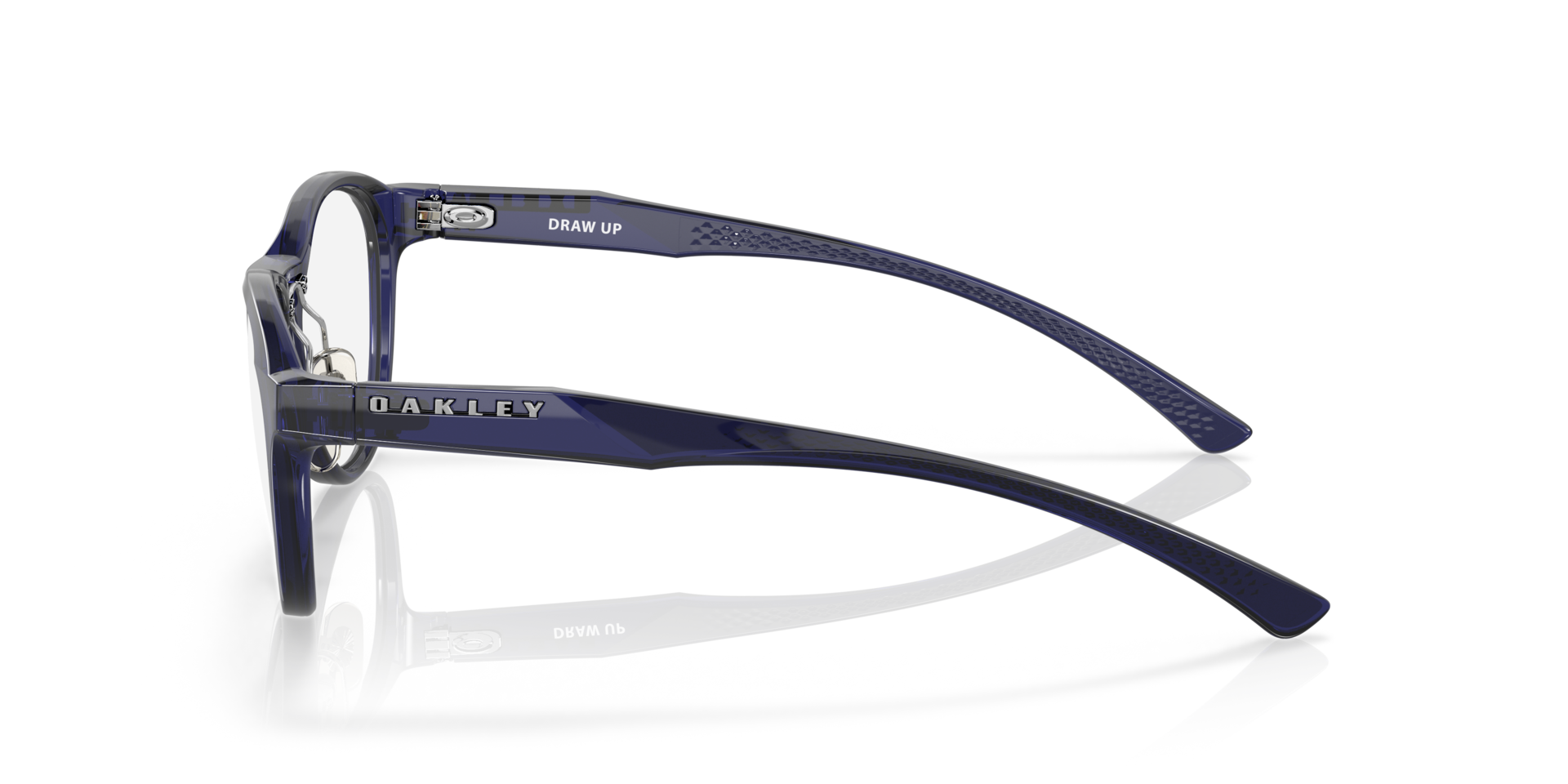 Draw Up Polished Ice Blue PlasticEyeglass Frames for Glasses Direct, Side View