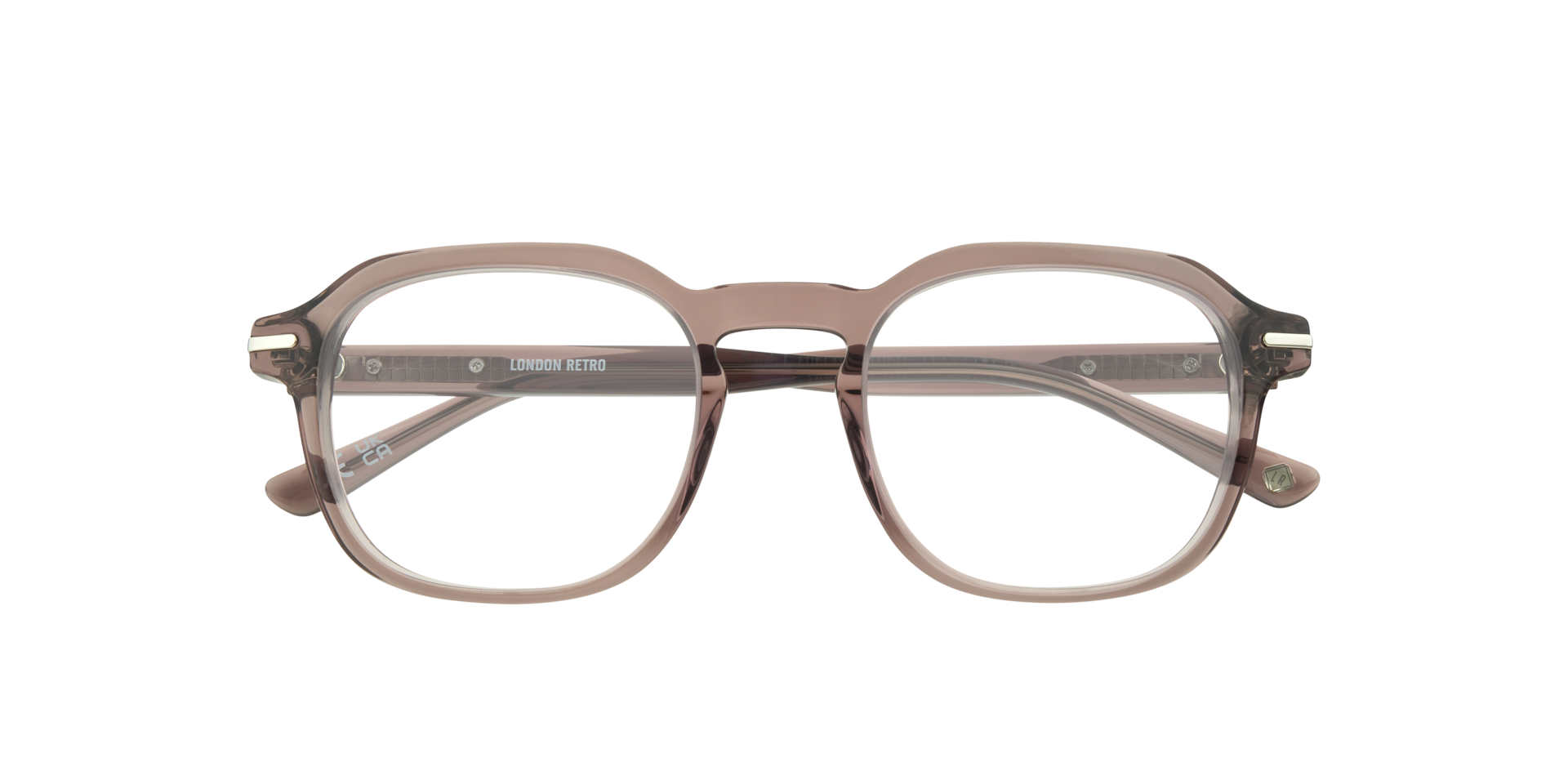 Joel Crystal Brown AcetateEyeglass Frames for Glasses Direct, Closed View