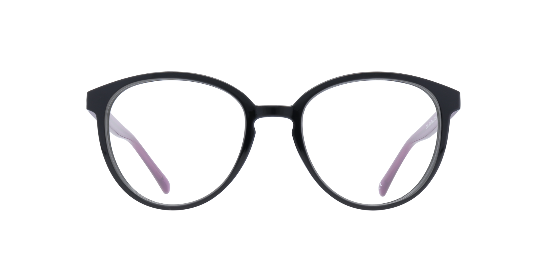 Claire Shiny Black PlasticEyeglass Frames for Glasses Direct, Front View