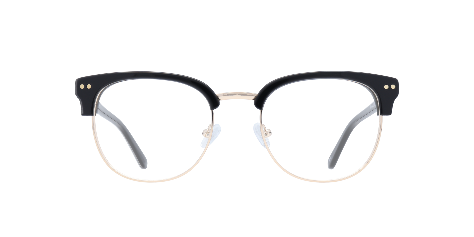 Reese Black MetalEyeglass Frames for Glasses Direct, Front View