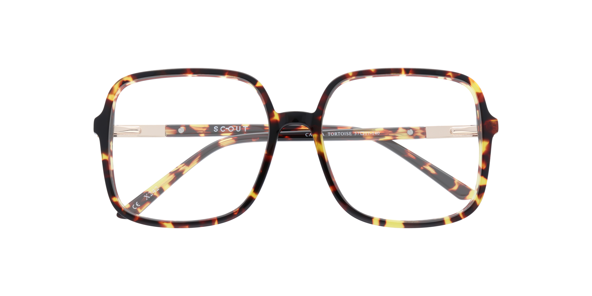Calina Tortoise AcetateEyeglass Frames for Glasses Direct, Closed View