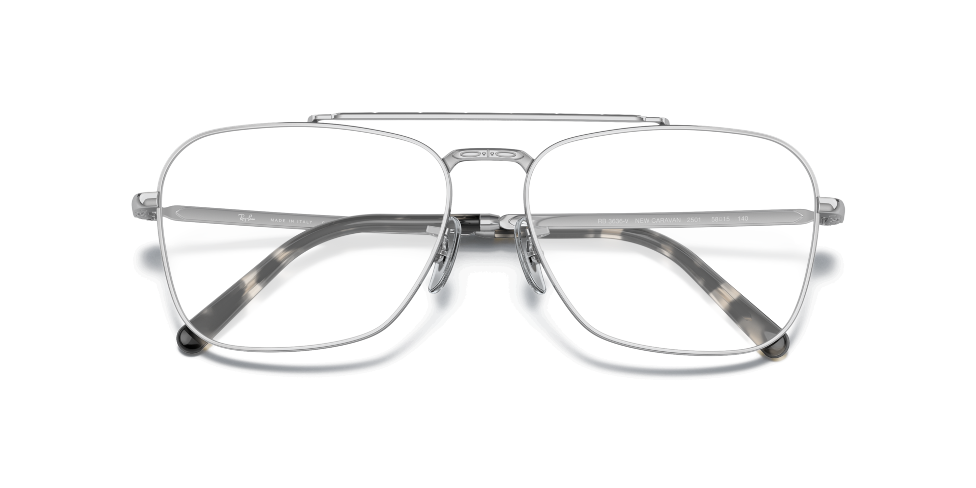 RB3636V Silver MetalEyeglass Frames for Glasses Direct, Closed View