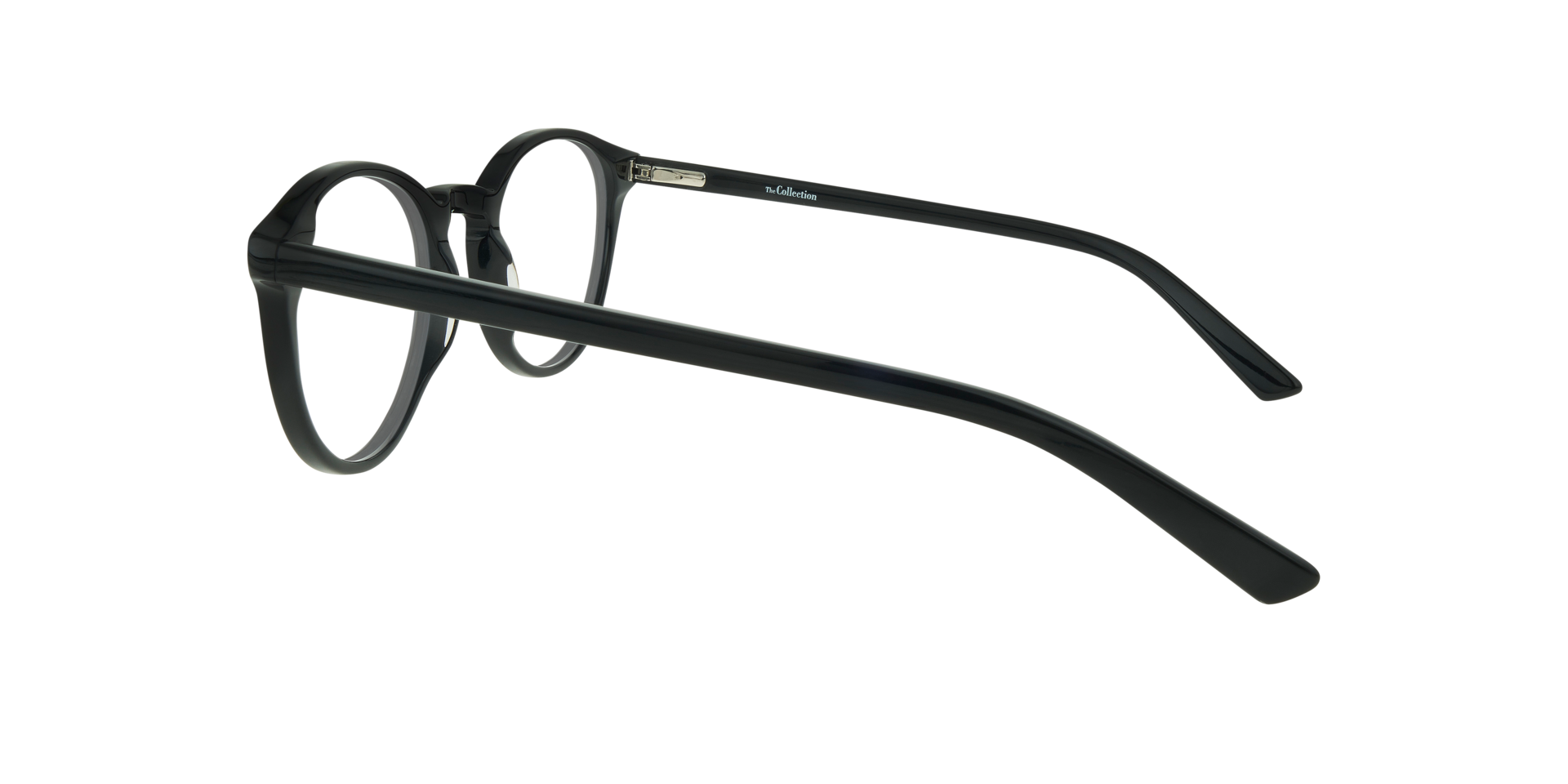 Lennon Shiny Black AcetateEyeglass Frames for Glasses Direct, Side View