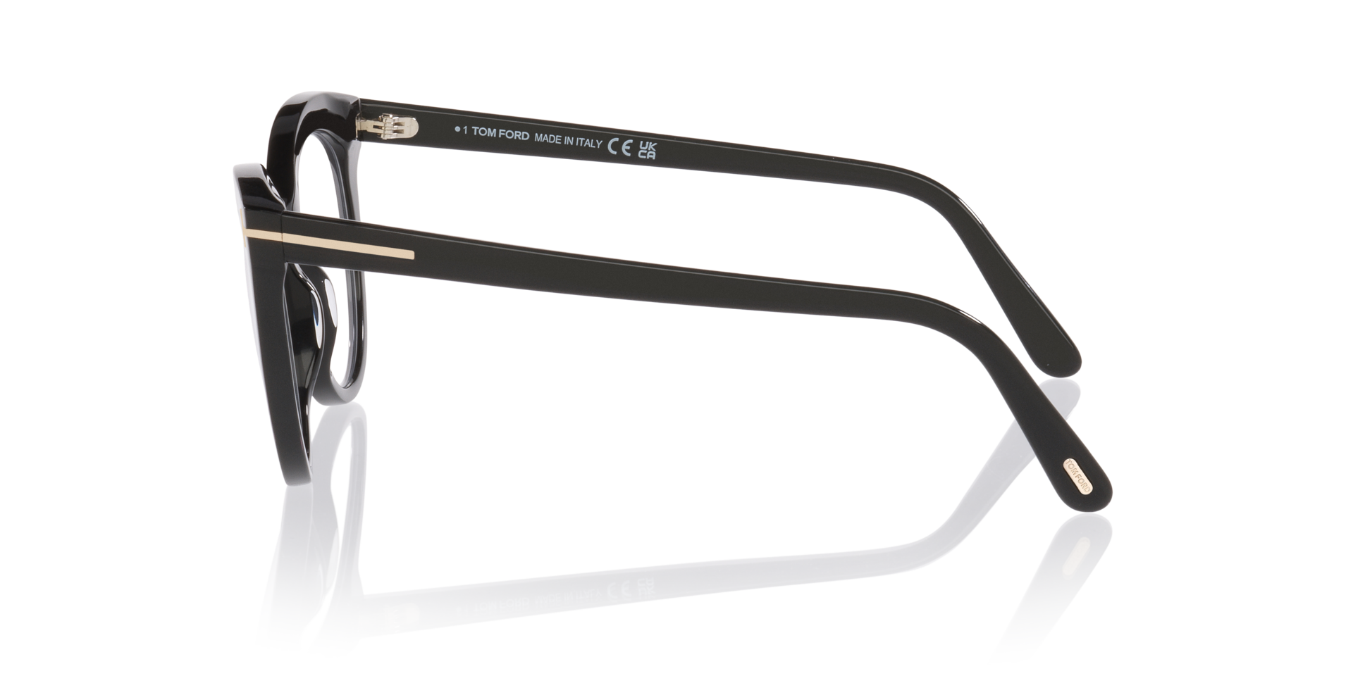FT6091-B Black Shiny AcetateEyeglass Frames for Glasses Direct, Side View