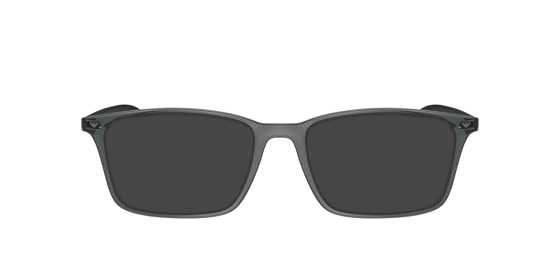 EA3237 Shiny Transparent Black PlasticEyeglass Frames for Glasses Direct, with Tinted Lenses