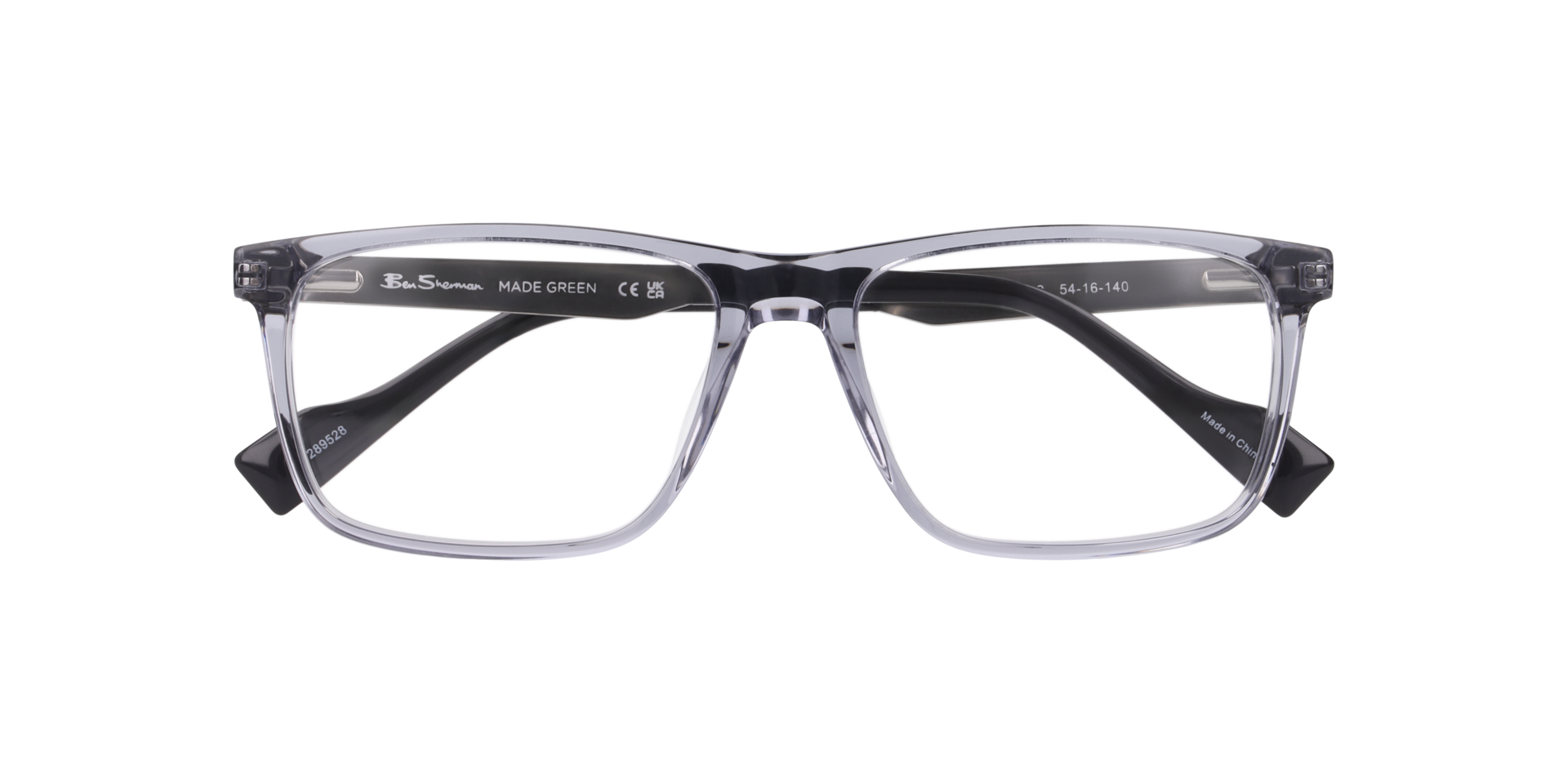 Bspark Grey AcetateEyeglass Frames for Glasses Direct, Closed View