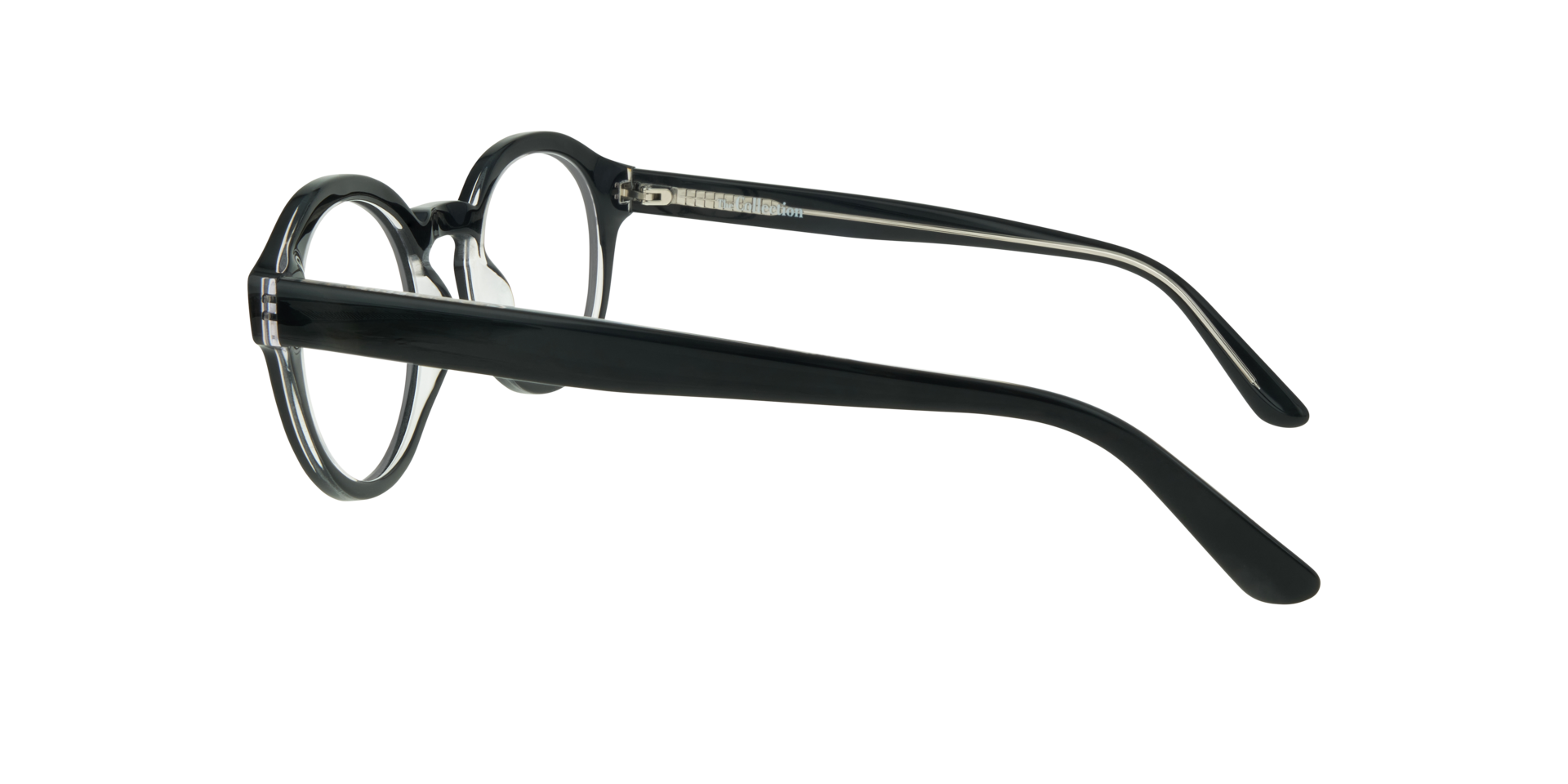 Justin Bi Layers Black & Crystal AcetateSunglass Frames for Glasses Direct, Side View