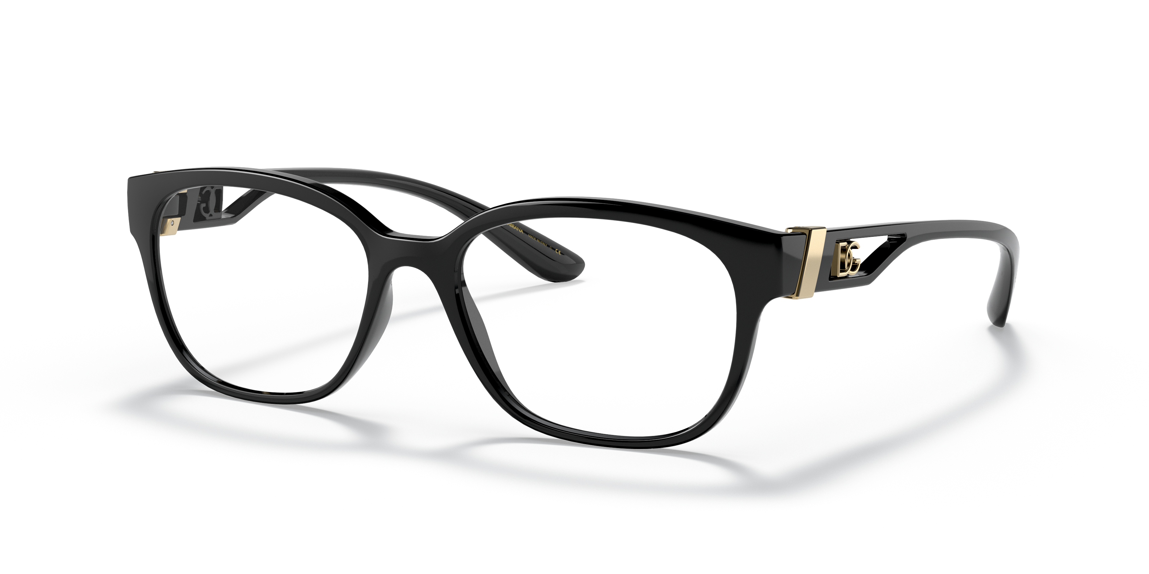 DG5066 Black PlasticEyeglass Frames for Glasses Direct, Angle View
