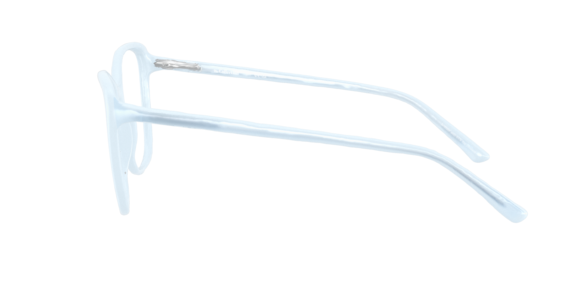 Marigold Milky Light Blue AcetateEyeglass Frames for Glasses Direct, Side View