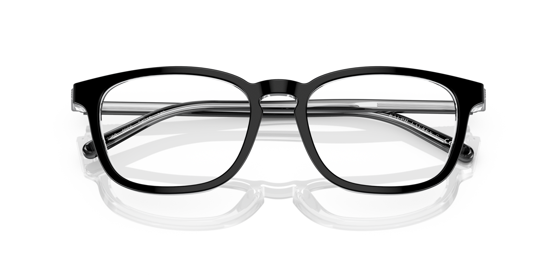 PH2253 Shiny Black On Crystal AcetateEyeglass Frames for Glasses Direct, Closed View