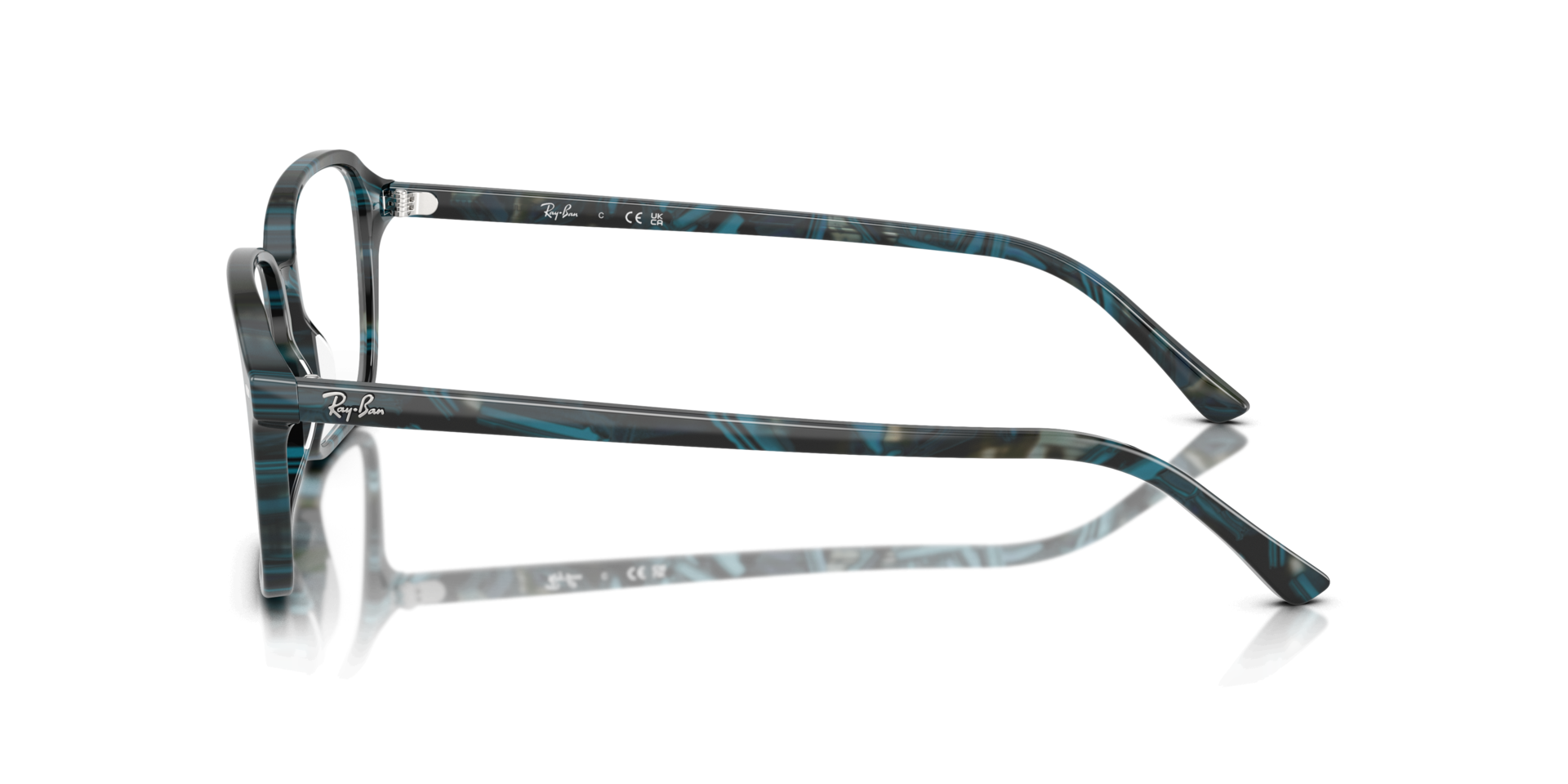 RB5431F Transparent Fantasy Blue & Grey AcetateEyeglass Frames for Glasses Direct, Side View