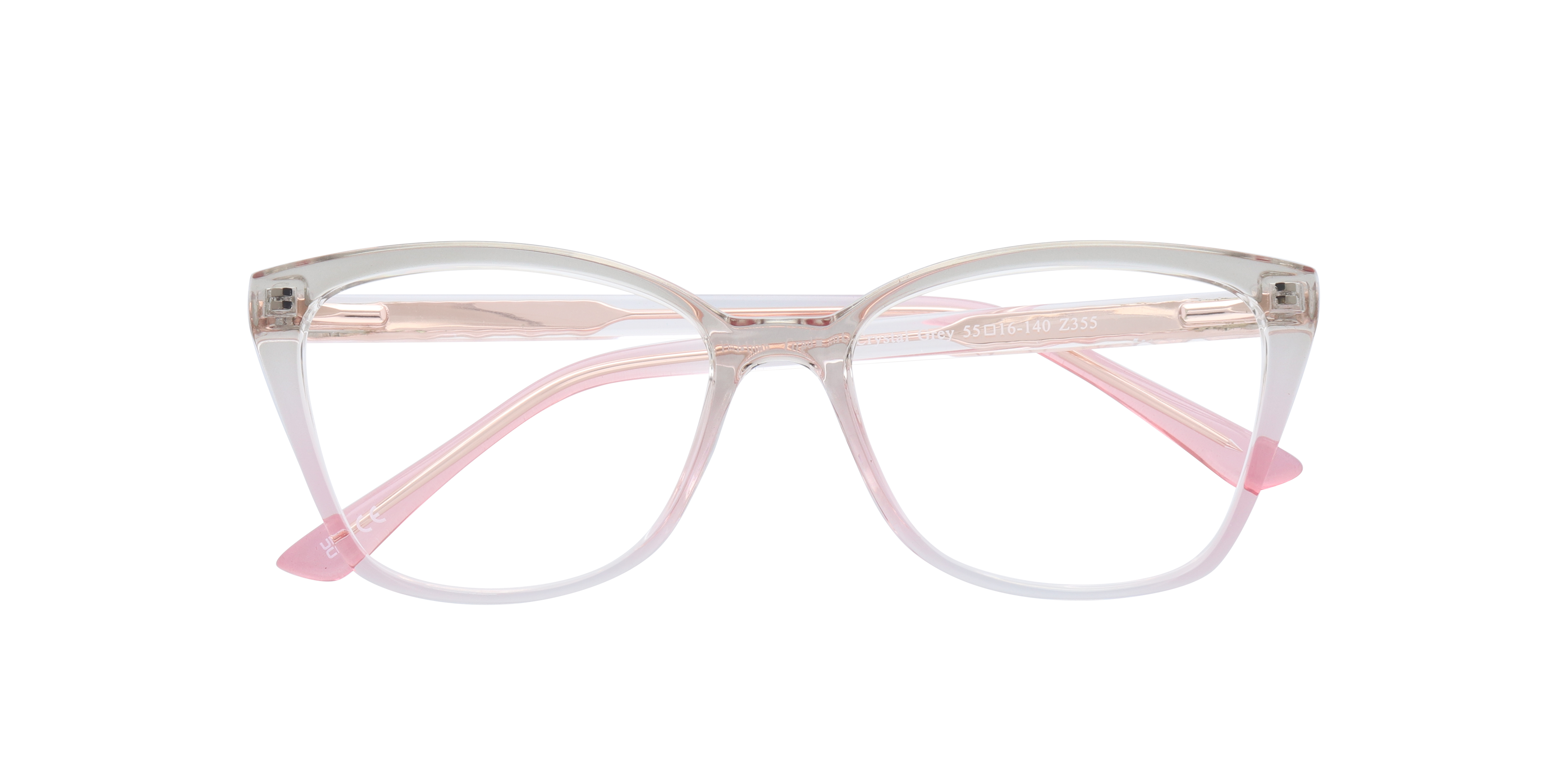 Holden Gradient Crystal Grey PlasticEyeglass Frames for Glasses Direct, Closed View