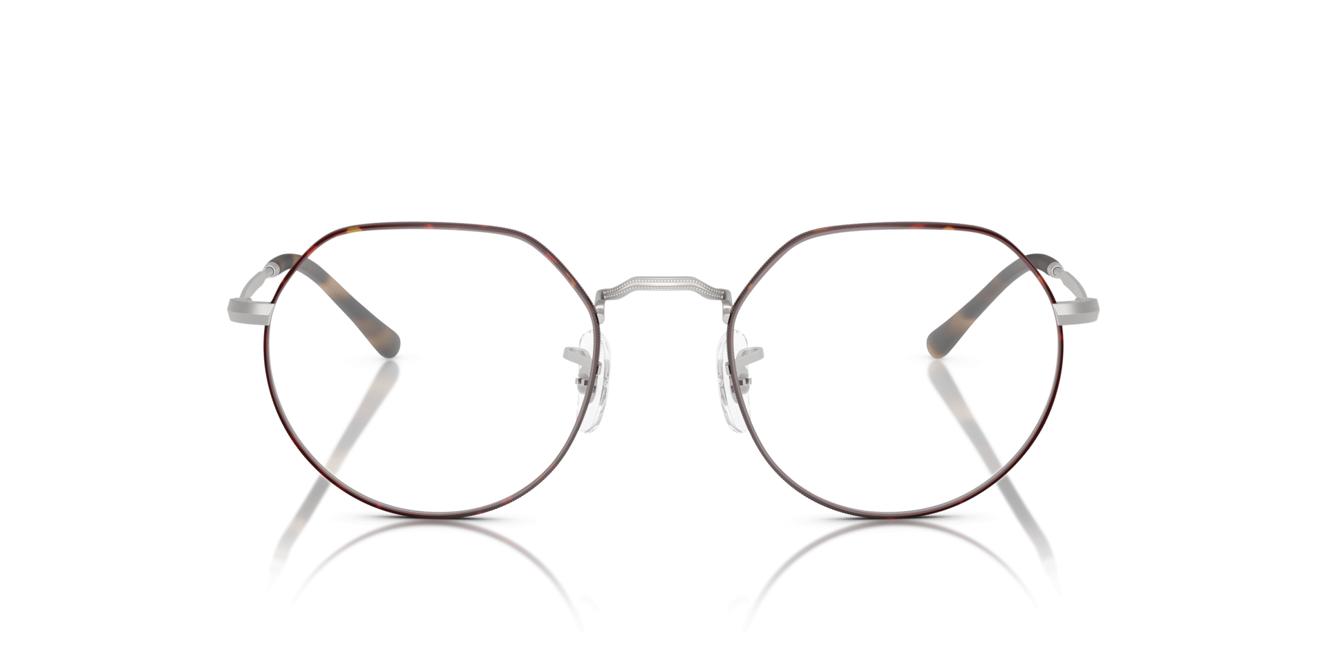 RB6465 Matte Havana On Matte Silver MetalEyeglass Frames for Glasses Direct, Front View