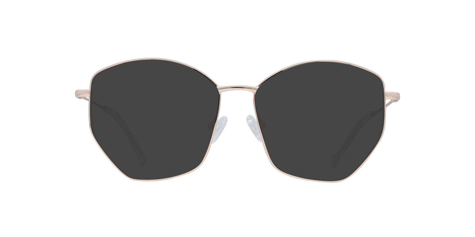 Eliza Shiny Gold MetalEyeglass Frames for Glasses Direct, with Tinted Lenses