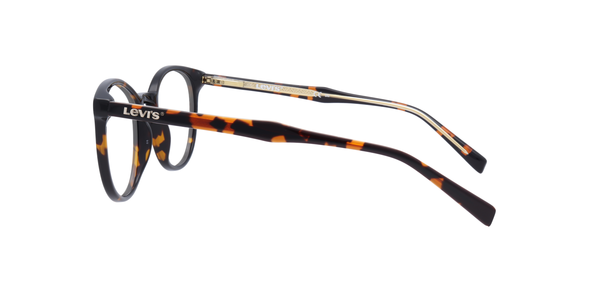 LV 5016 Tortoise PlasticEyeglass Frames for Glasses Direct, Side View