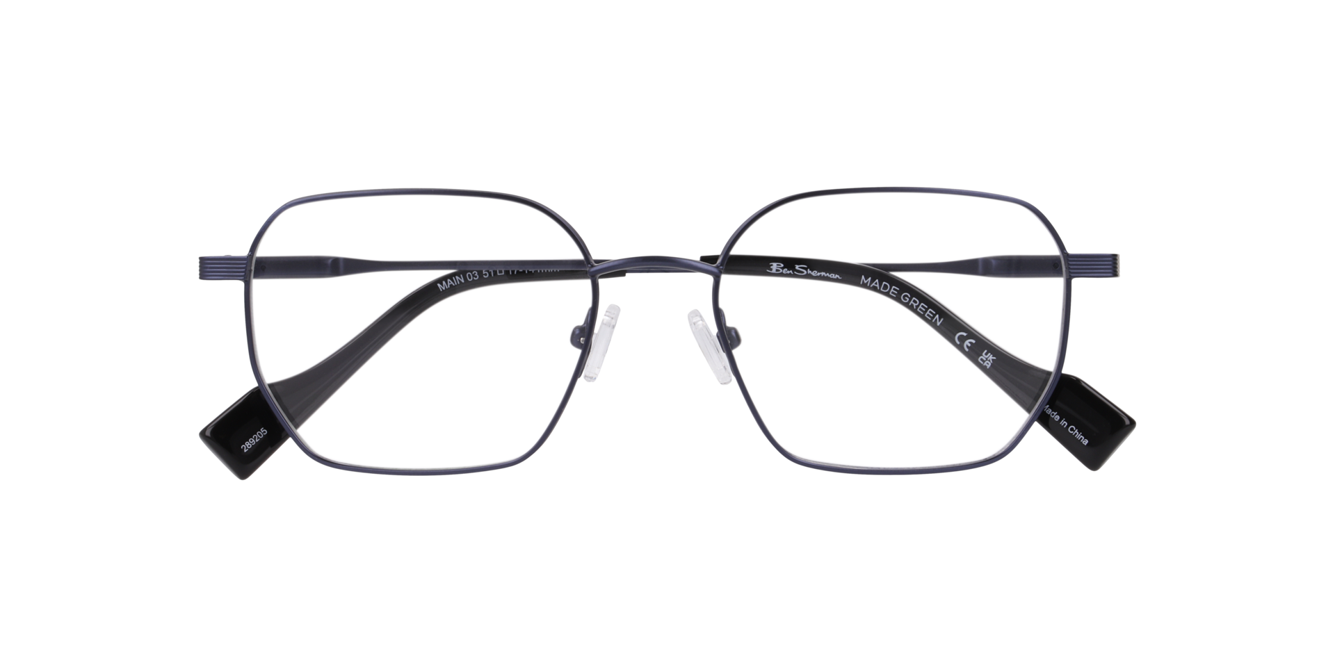 Bsmain Blue MetalEyeglass Frames for Glasses Direct, Closed View