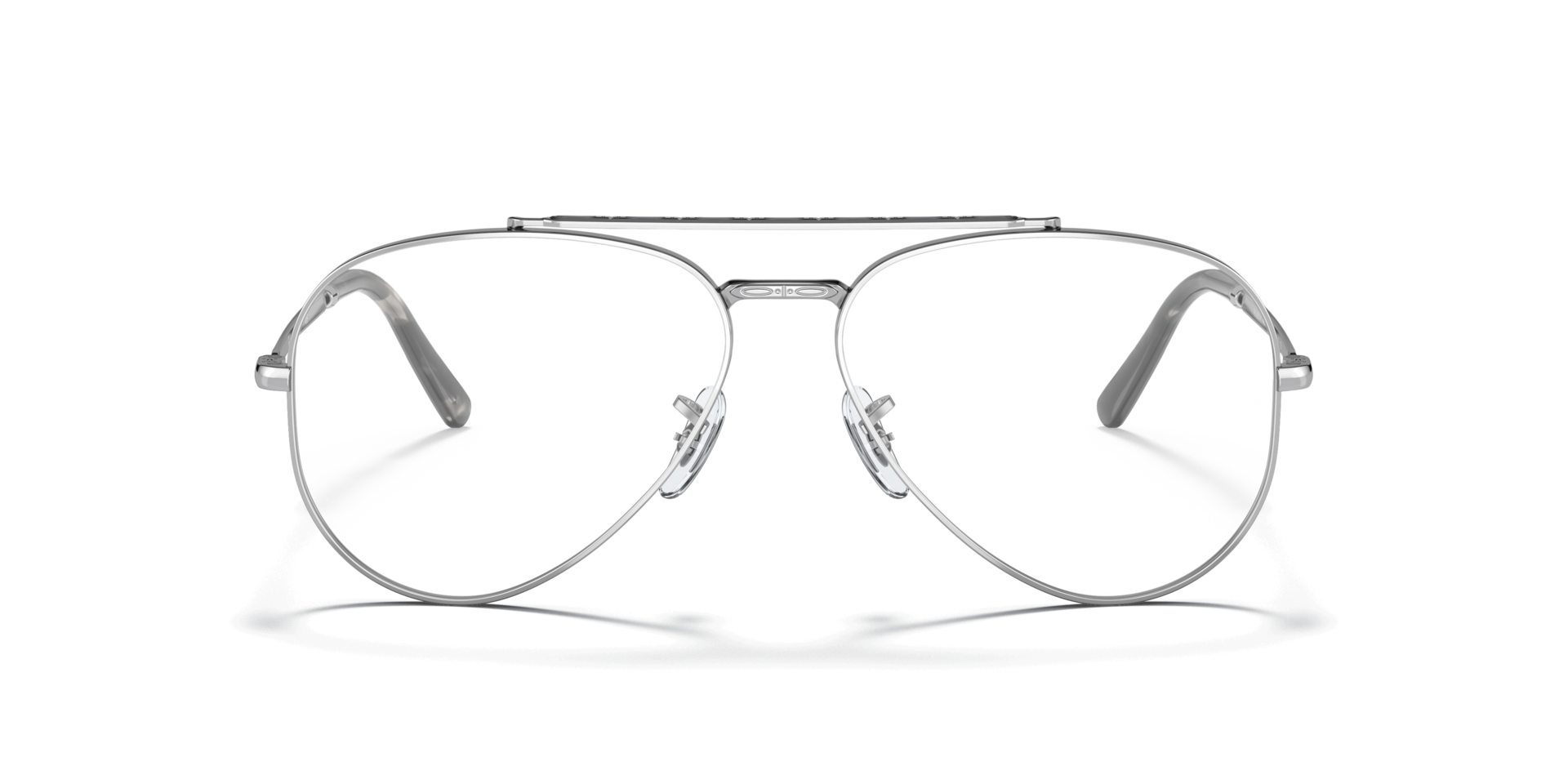 New Aviator Optics Silver MetalEyeglass Frames for Glasses Direct, Front View