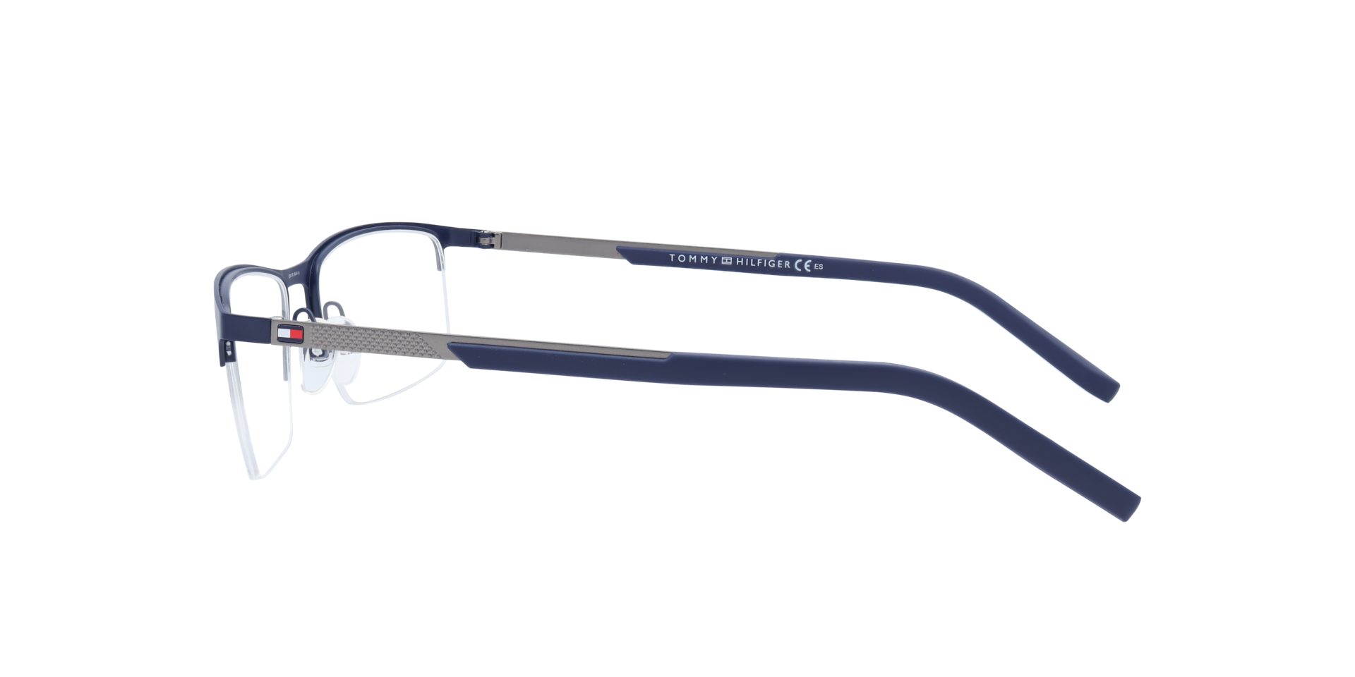 TH 1692 Blue Grey MetalEyeglass Frames for Glasses Direct, Side View