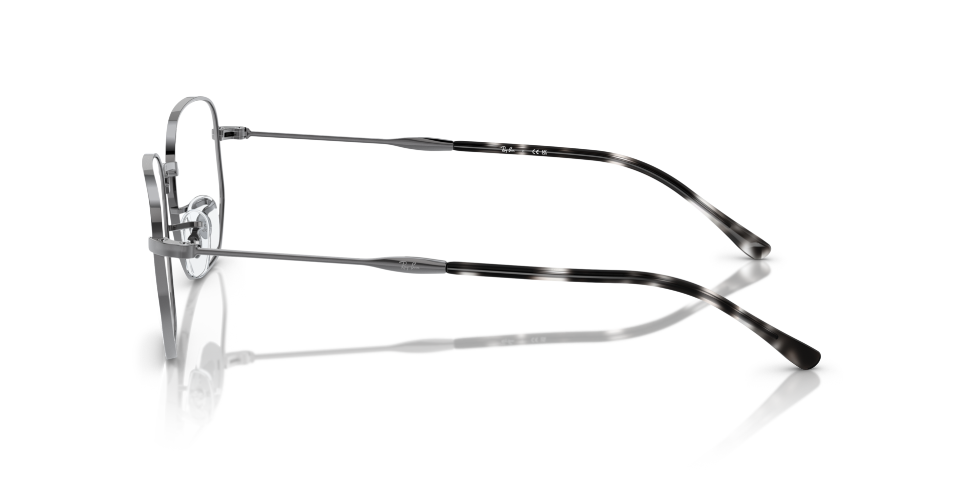 RB6496 Gunmetal MetalEyeglass Frames for Glasses Direct, Side View