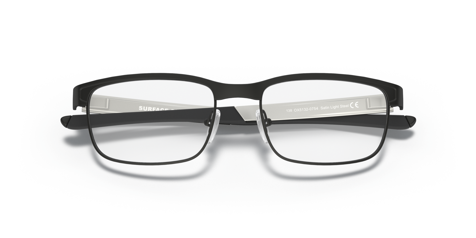 Surface Plate™ Satin Light Steel TitaniumEyeglass Frames for Glasses Direct, Closed View