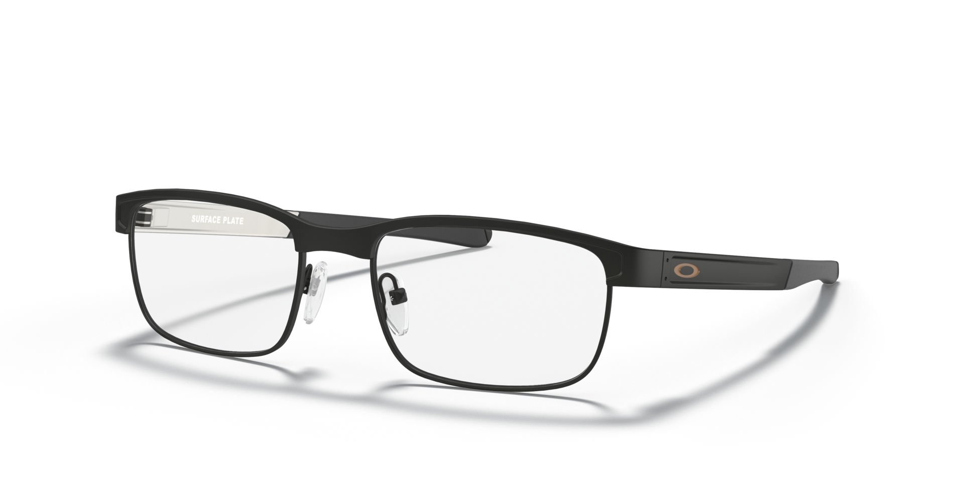 Surface Plate™ Satin Light Steel TitaniumEyeglass Frames for Glasses Direct, Angle View