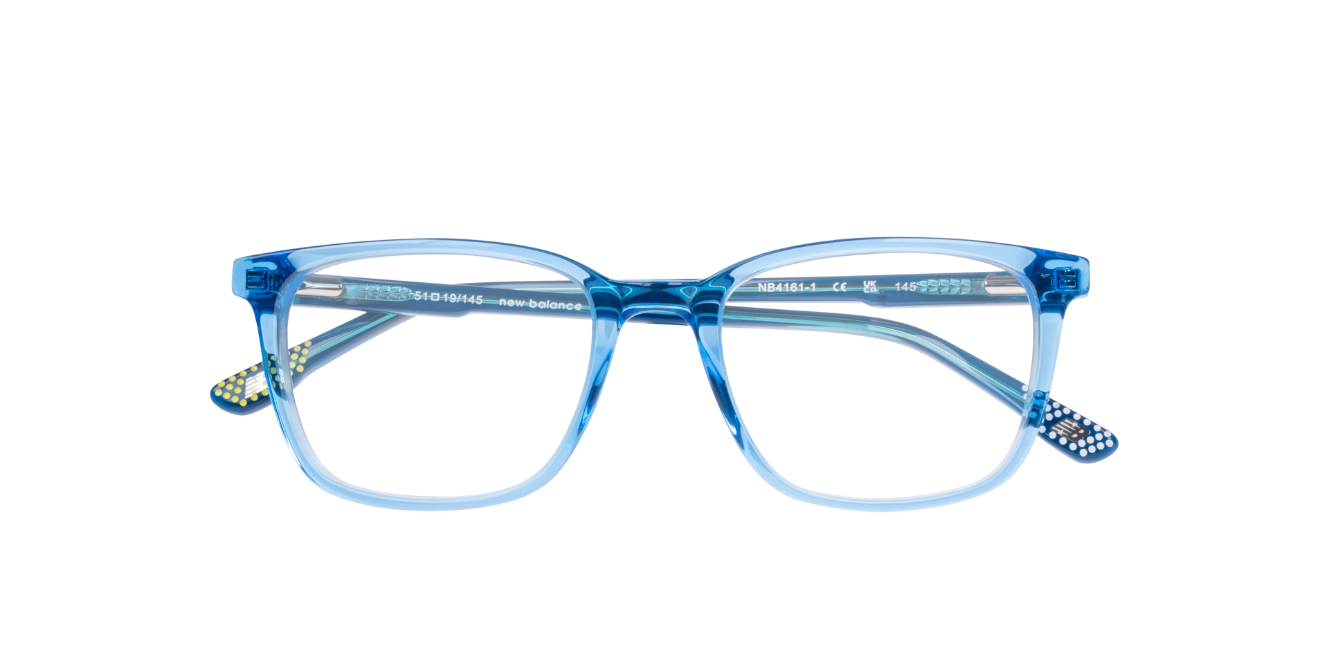 NB4161 Blue AcetateEyeglass Frames for Glasses Direct, Closed View