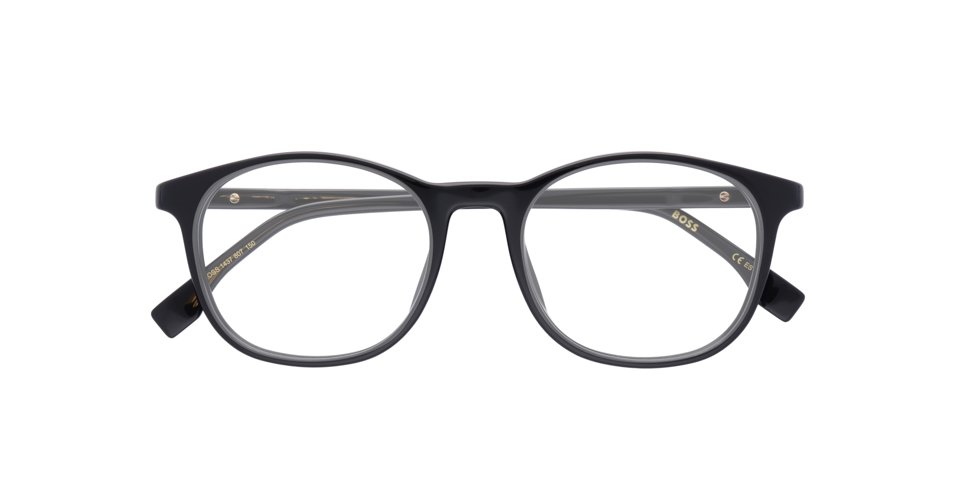 BOSS 1437 Black AcetateEyeglass Frames for Glasses Direct, Closed View