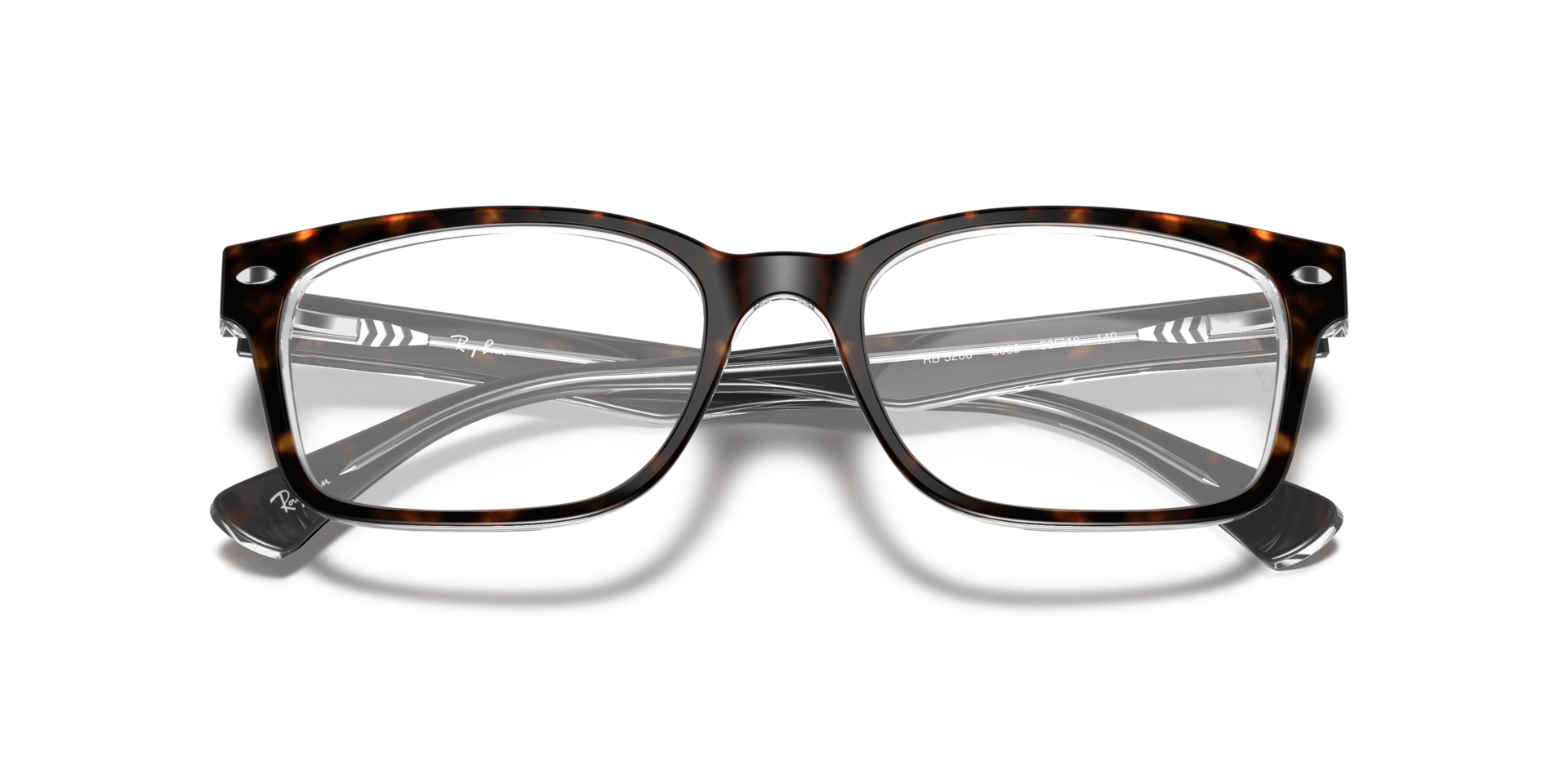 RB5286 Havana On Transparent AcetateEyeglass Frames for Glasses Direct, Closed View