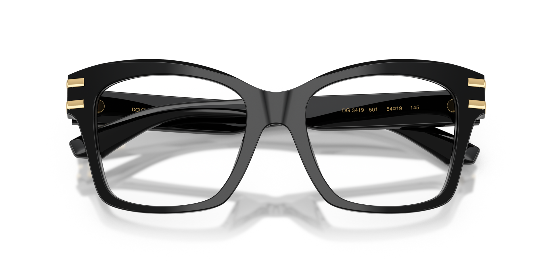 DG3419 Black AcetateEyeglass Frames for Glasses Direct, Closed View