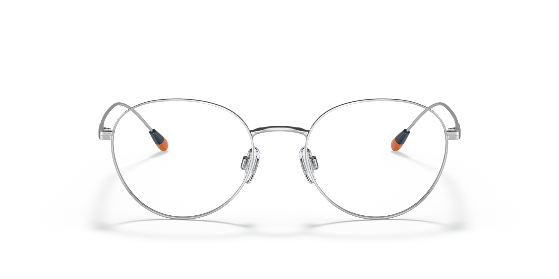 PH1208 Shiny Silver MetalEyeglass Frames for Glasses Direct, Front View