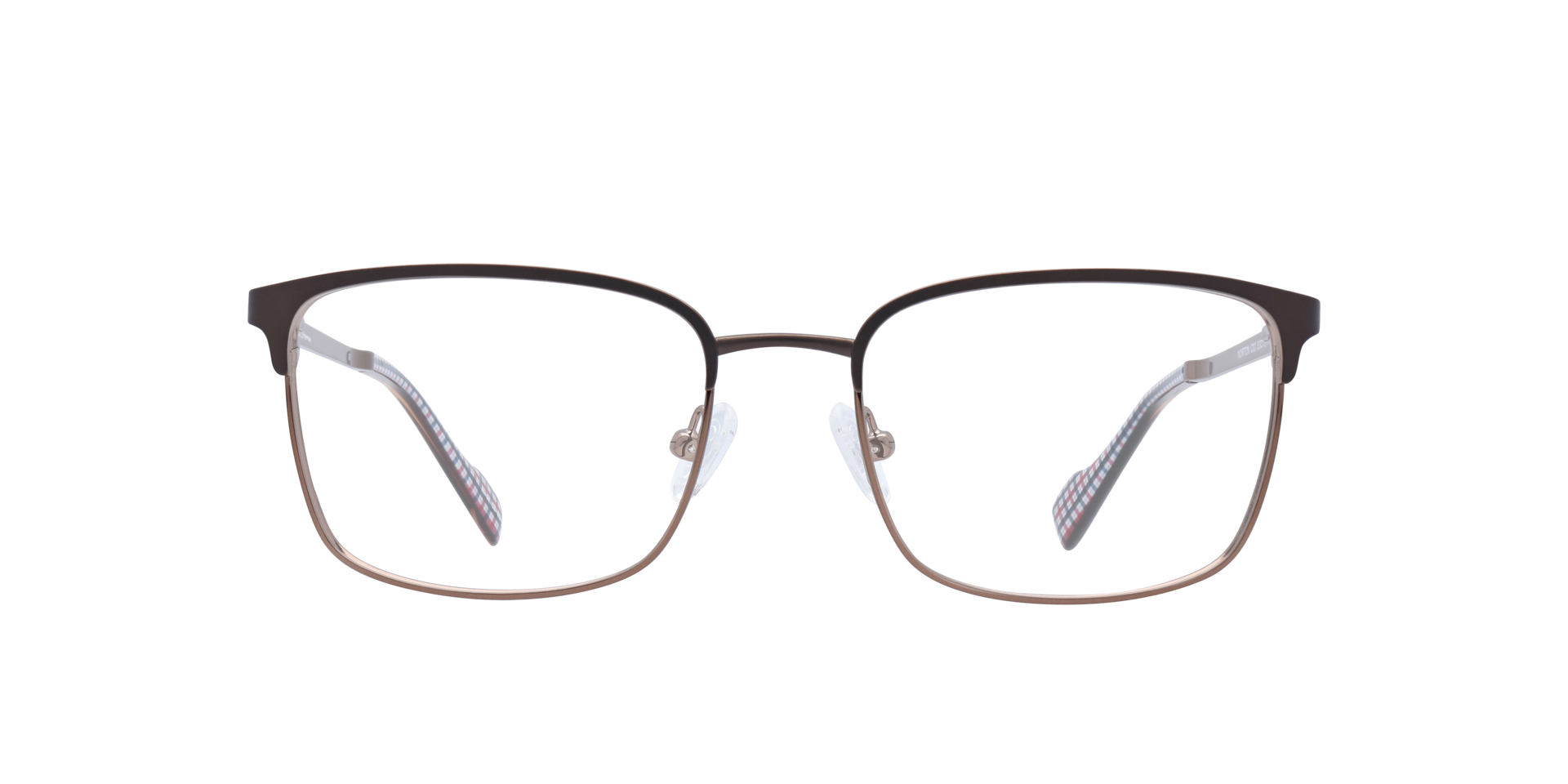 Norton BN Brown MetalEyeglass Frames for Glasses Direct, Front View