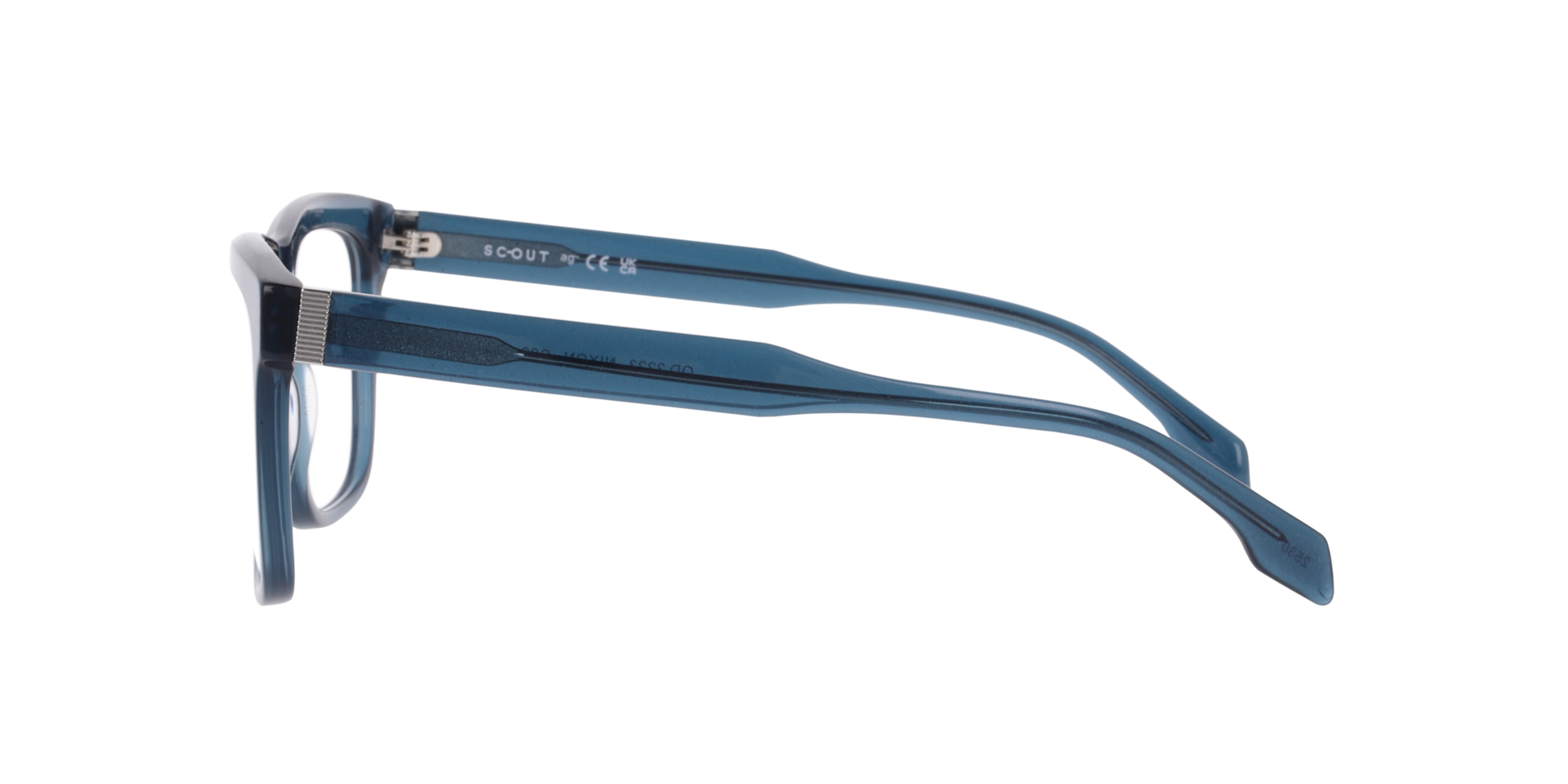 Nixon Crystal Teal AcetateEyeglass Frames for Glasses Direct, Side View